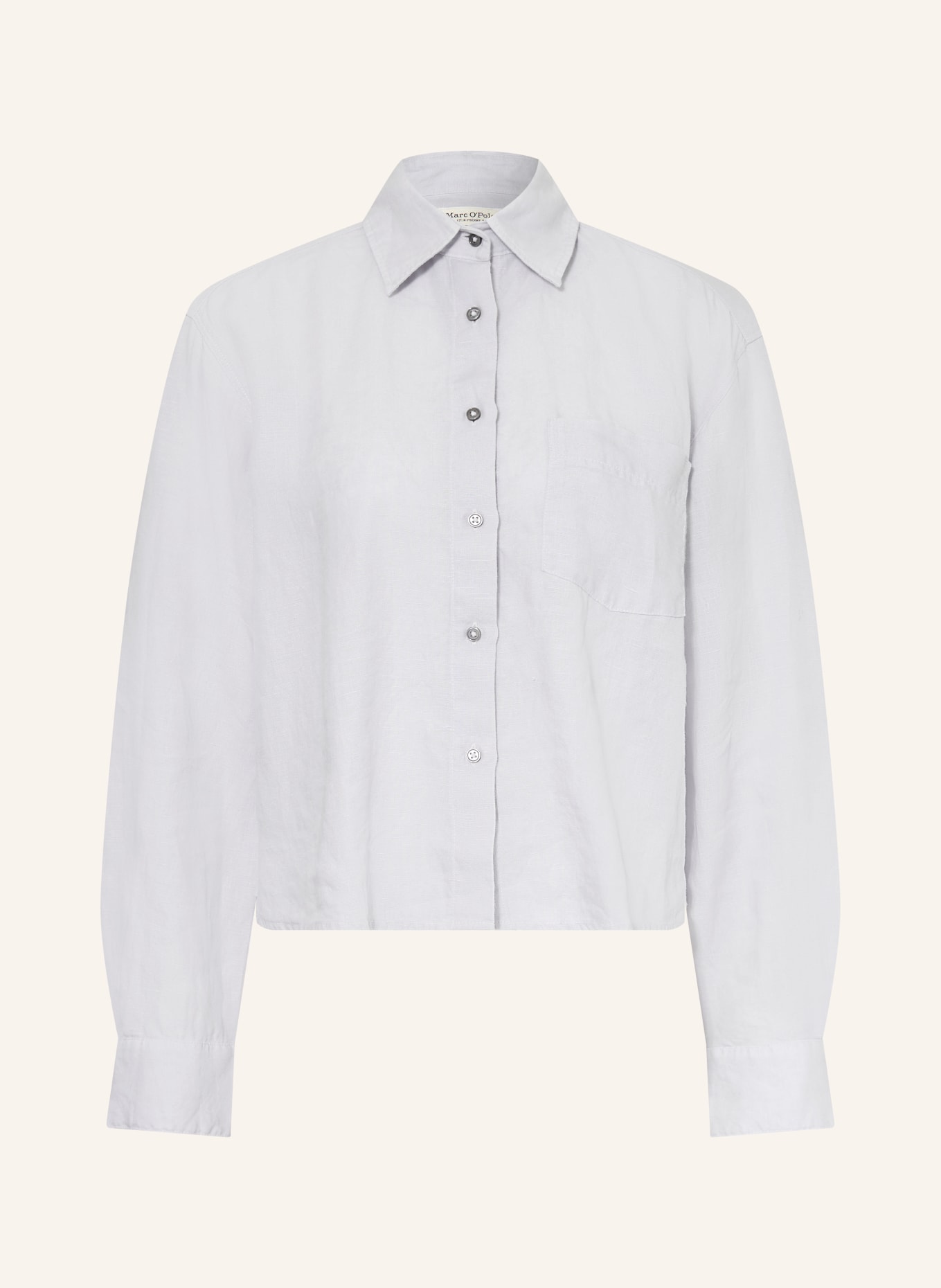 Marc O'Polo Linnen overhemdblouse: LICHTGRIJS