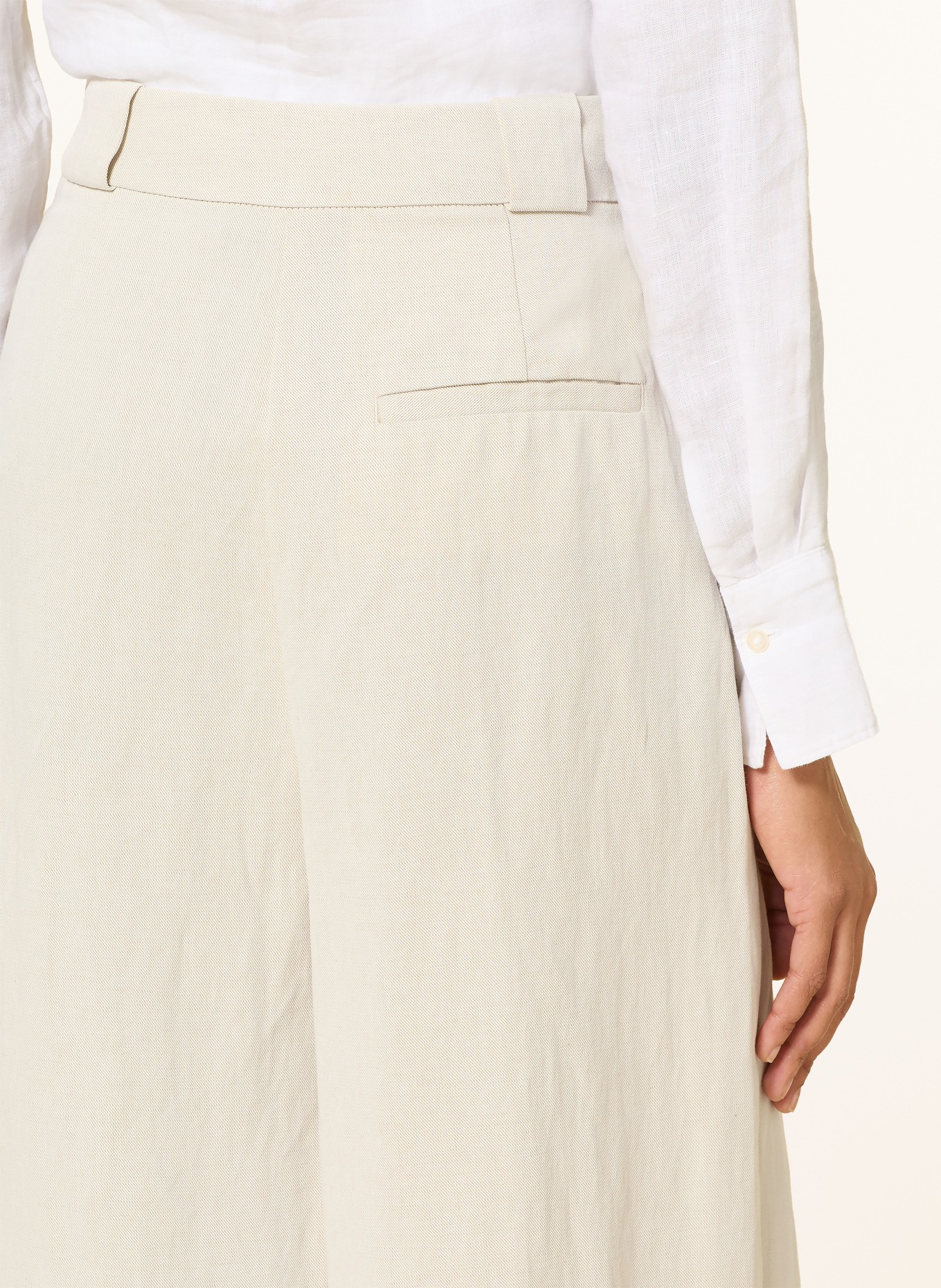 Marc O'Polo Marlenehose mit Leinen: BEIGE