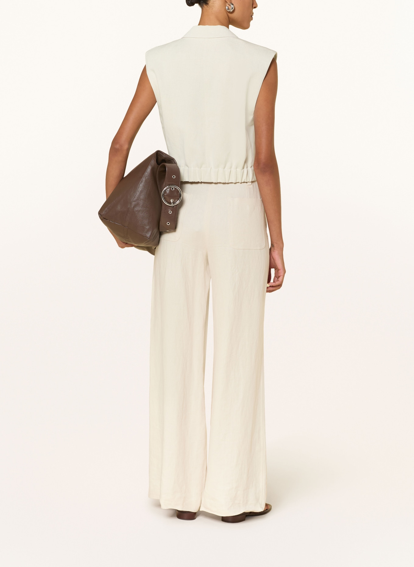 Marc O'Polo Blazerweste mit Leinen: CREME