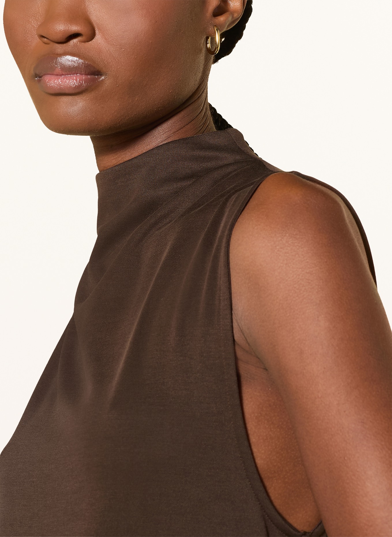 Marc O'Polo jersey dress: DARK BROWN