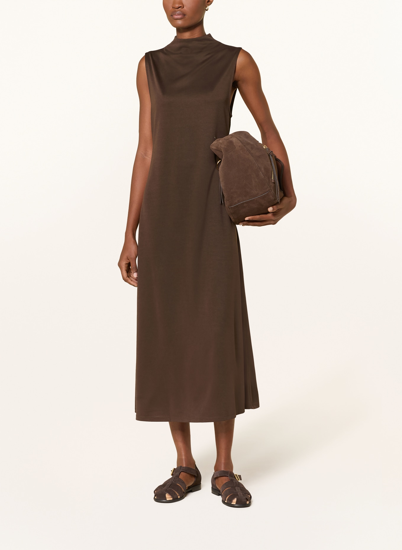 Marc O'Polo jersey dress: DARK BROWN