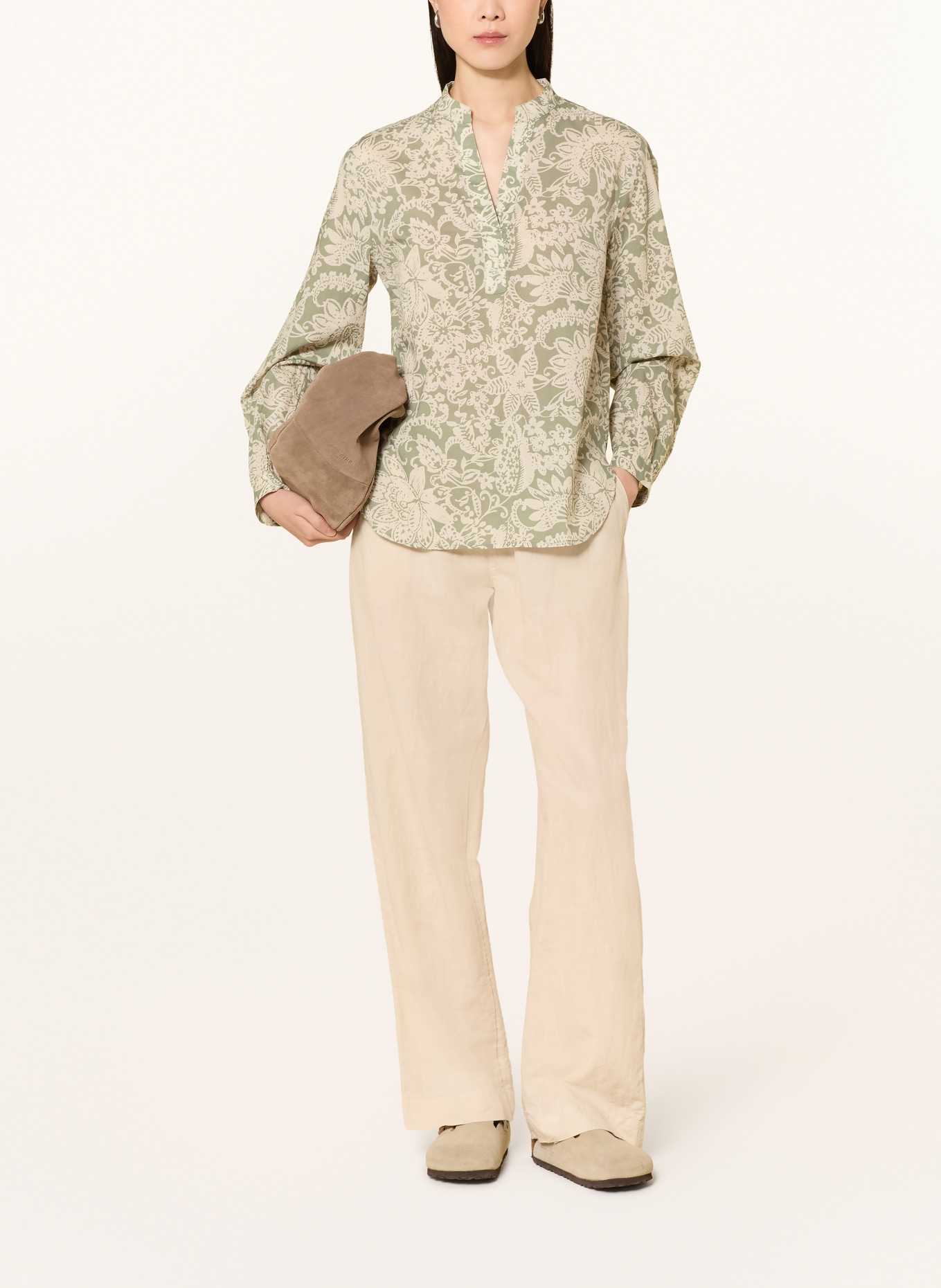 Marc O'Polo Blouse shirt: KHAKI / CREAM