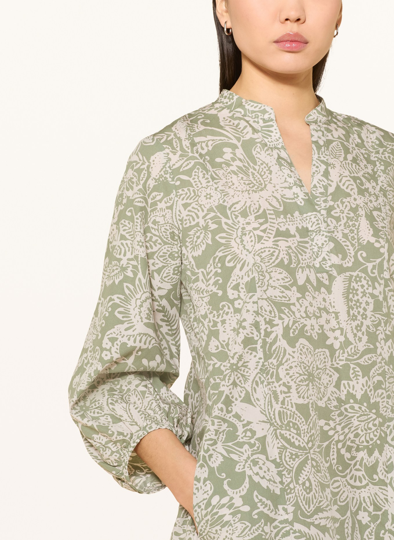 Marc O'Polo Kleid mit Rüschen: WEISS / HELLGRÜN