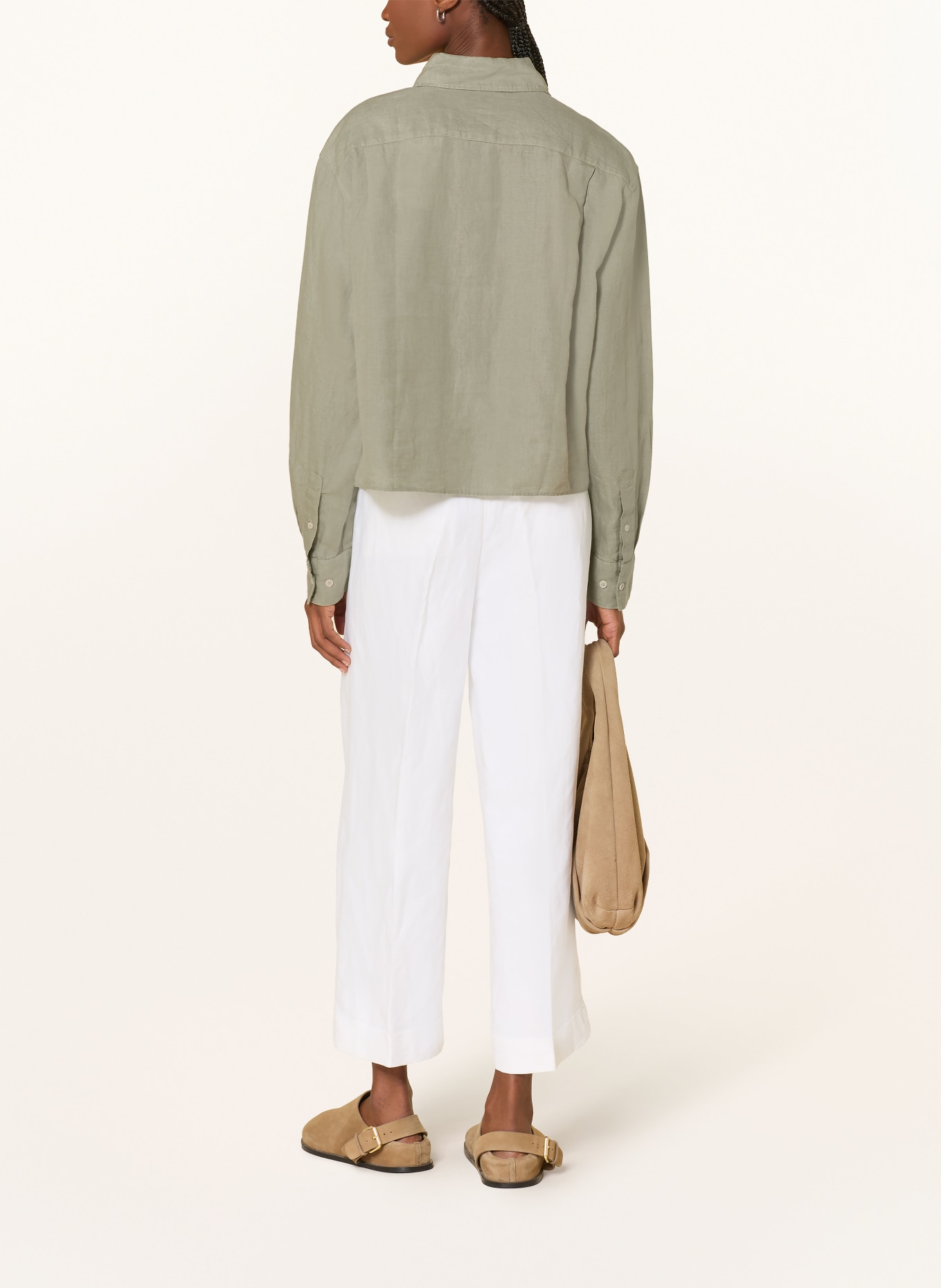 Marc O'Polo Hemdbluse aus Leinen: GRÜN