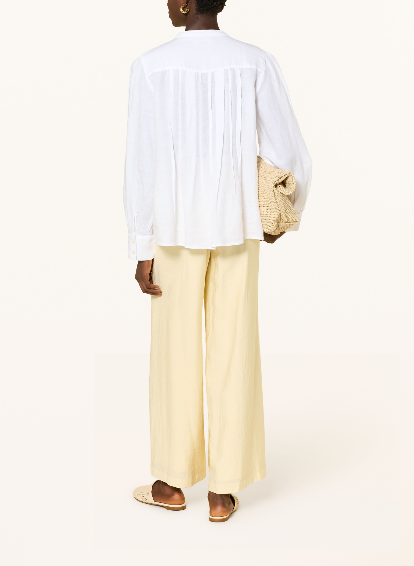 Marc O'Polo Bluse mit Leinen: WEISS