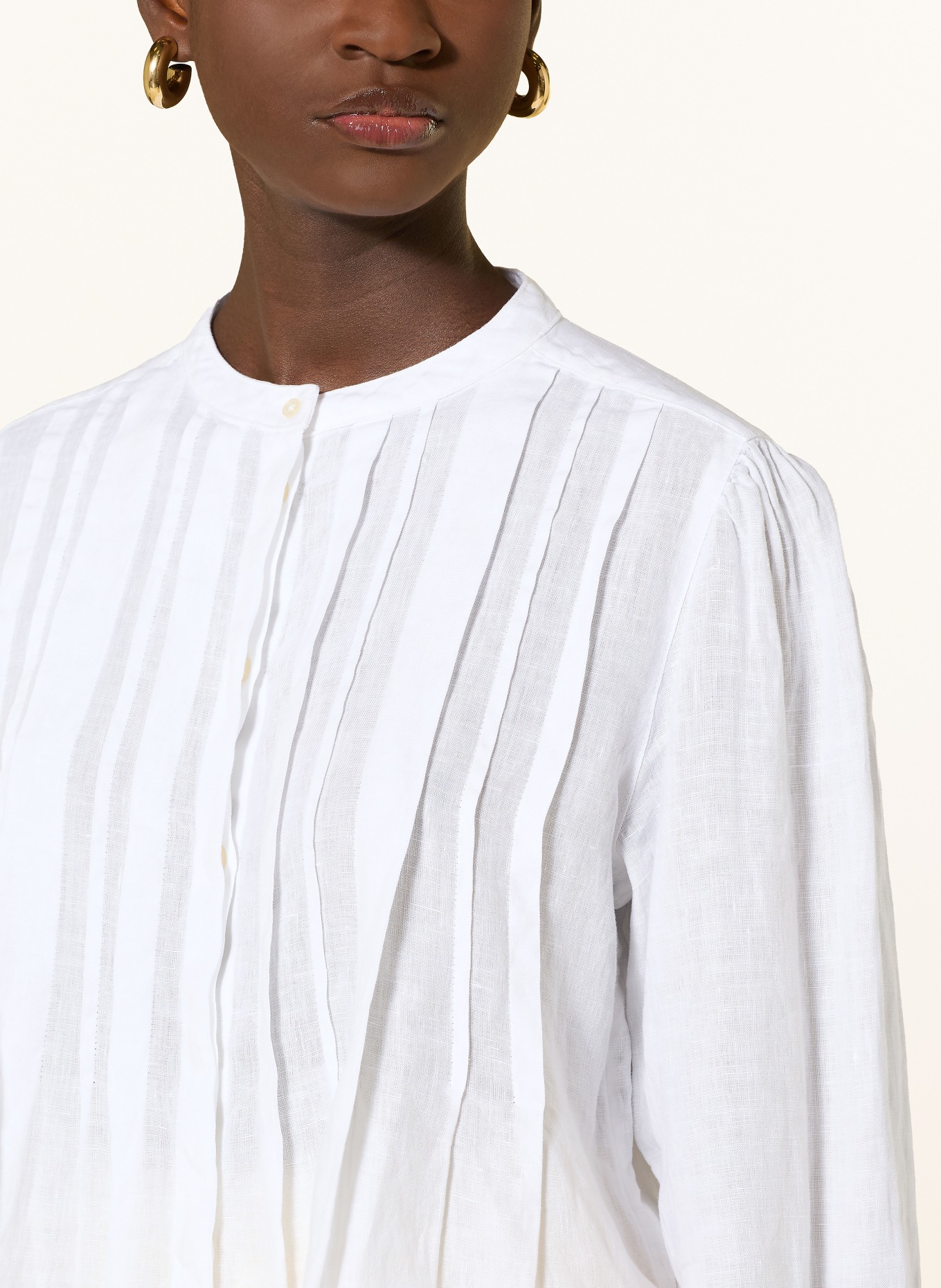 Marc O'Polo Bluse mit Leinen: WEISS