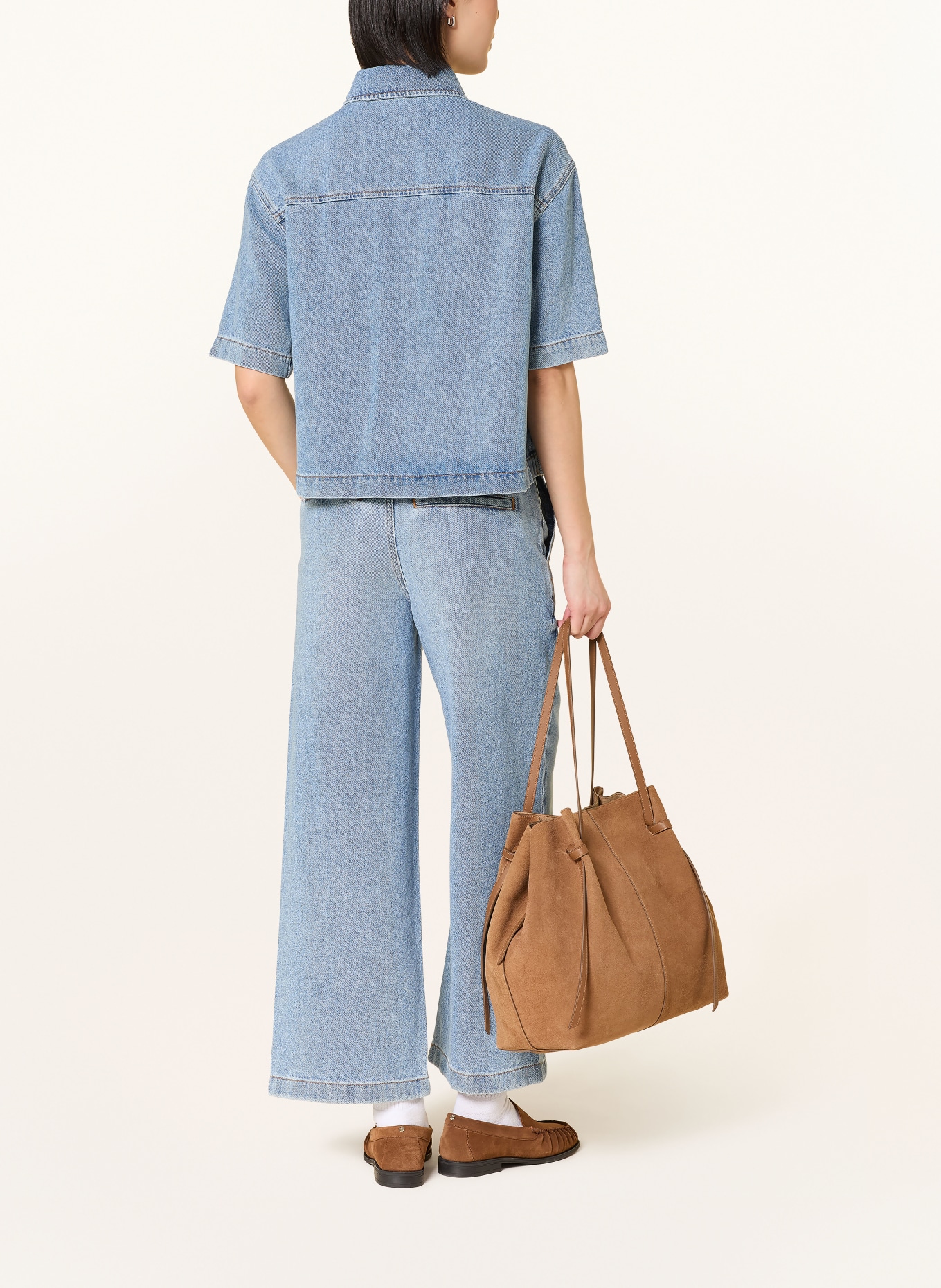 Marc O'Polo Wide Leg Jeans: 016 rigid light blue wash