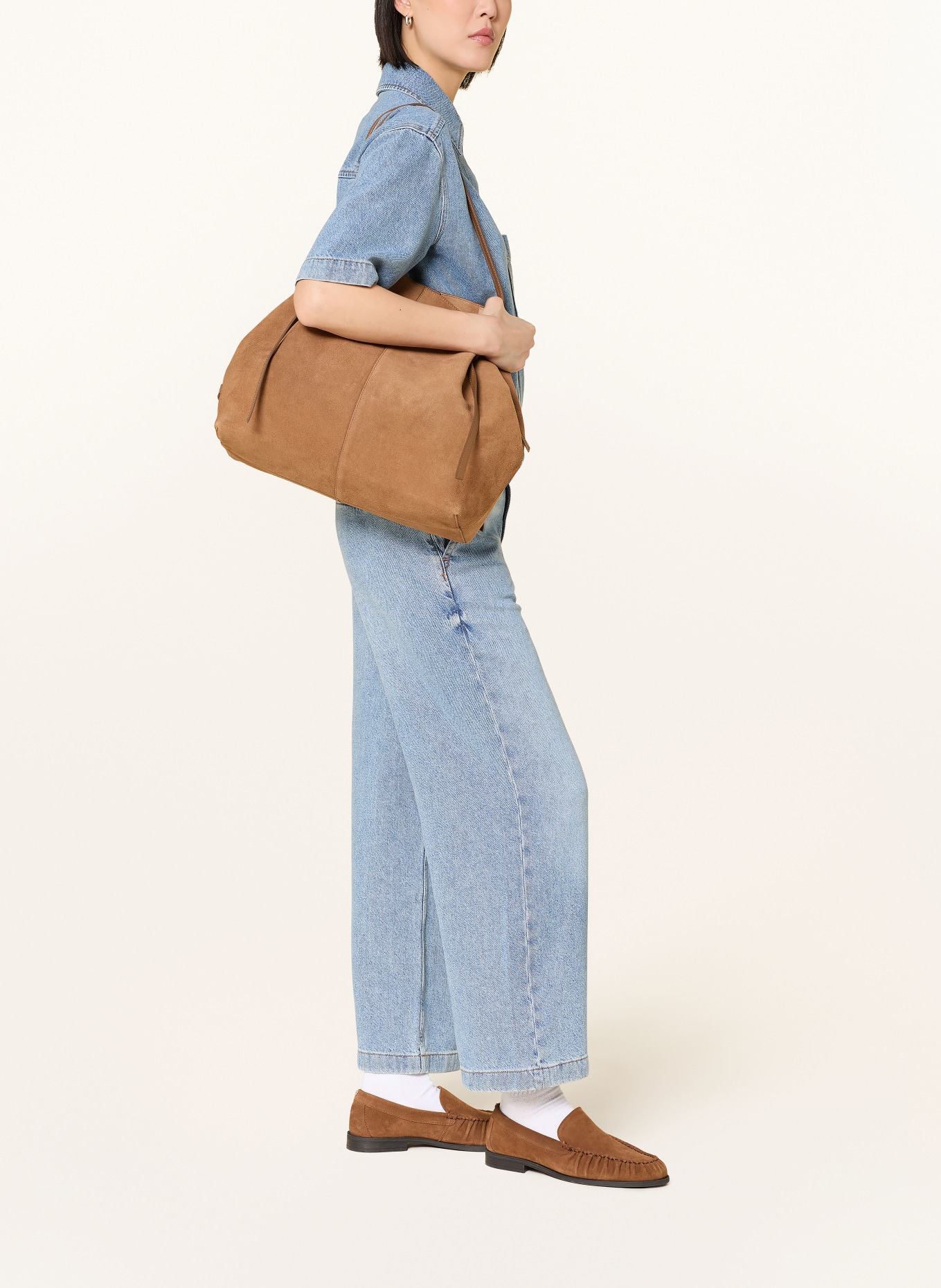 Marc O'Polo Wide Leg Jeans: 016 rigid light blue wash