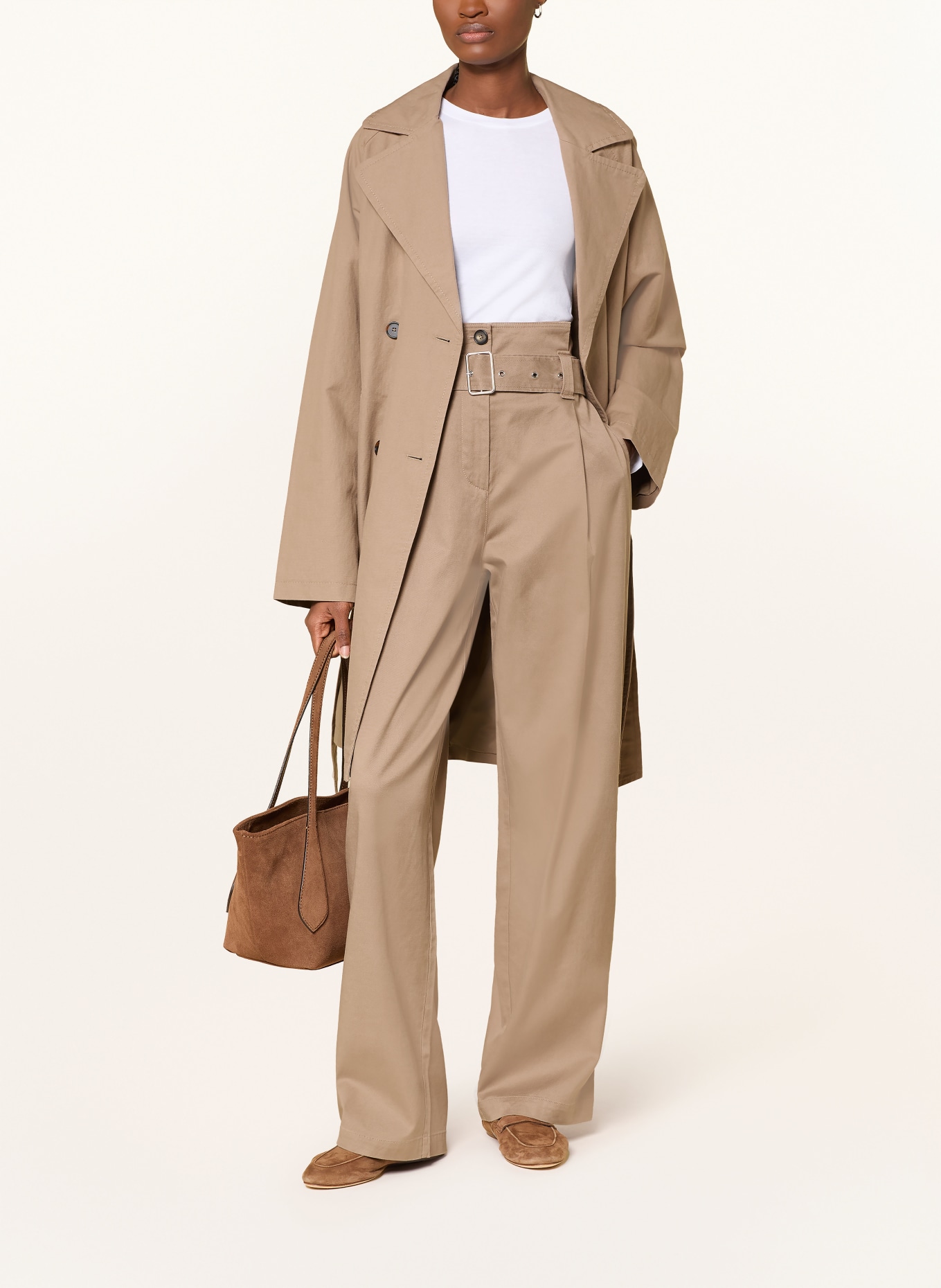 Marc O'Polo Pantalon paperbag: BEIGE