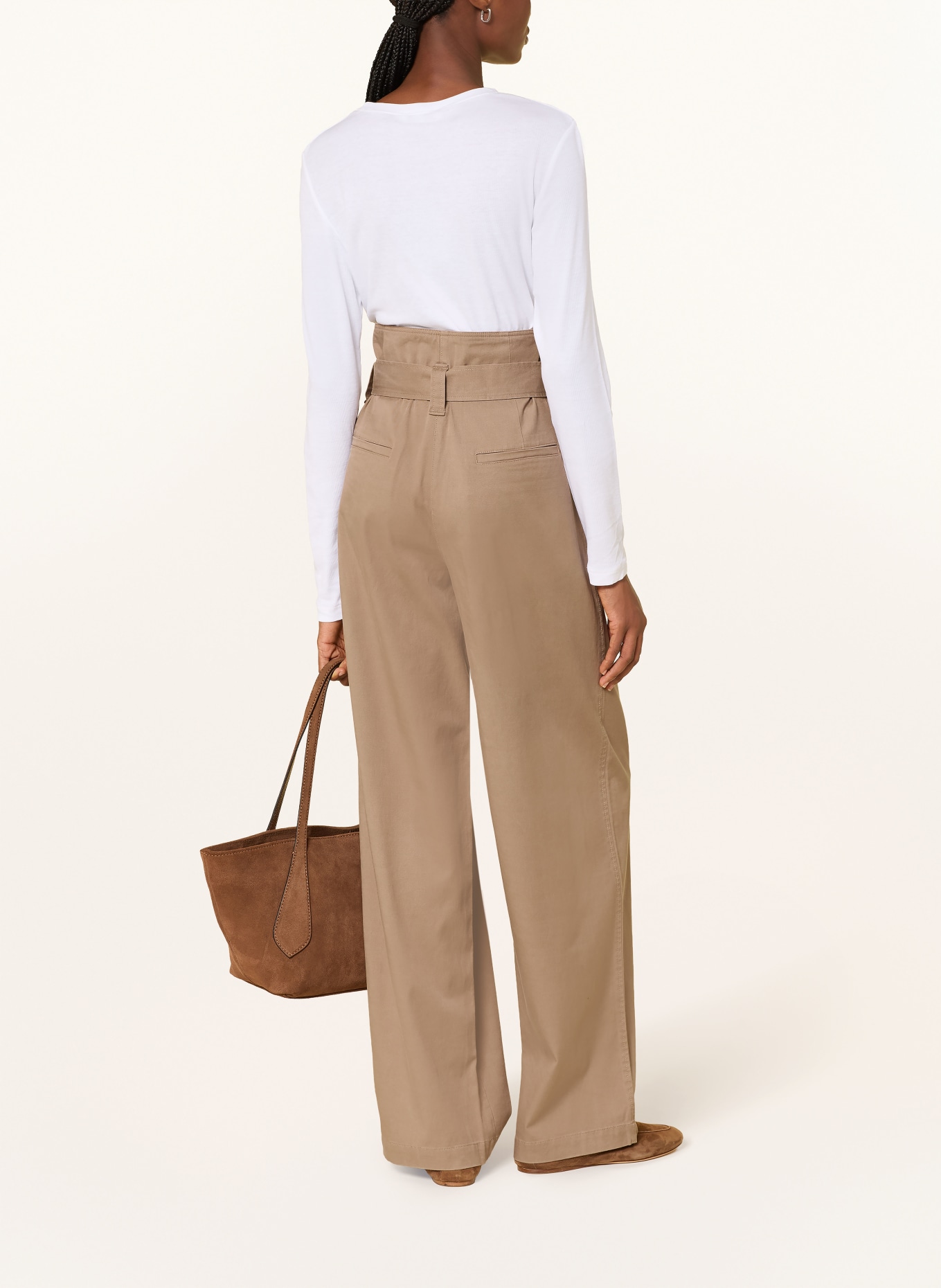 Marc O'Polo Pantalon paperbag: BEIGE