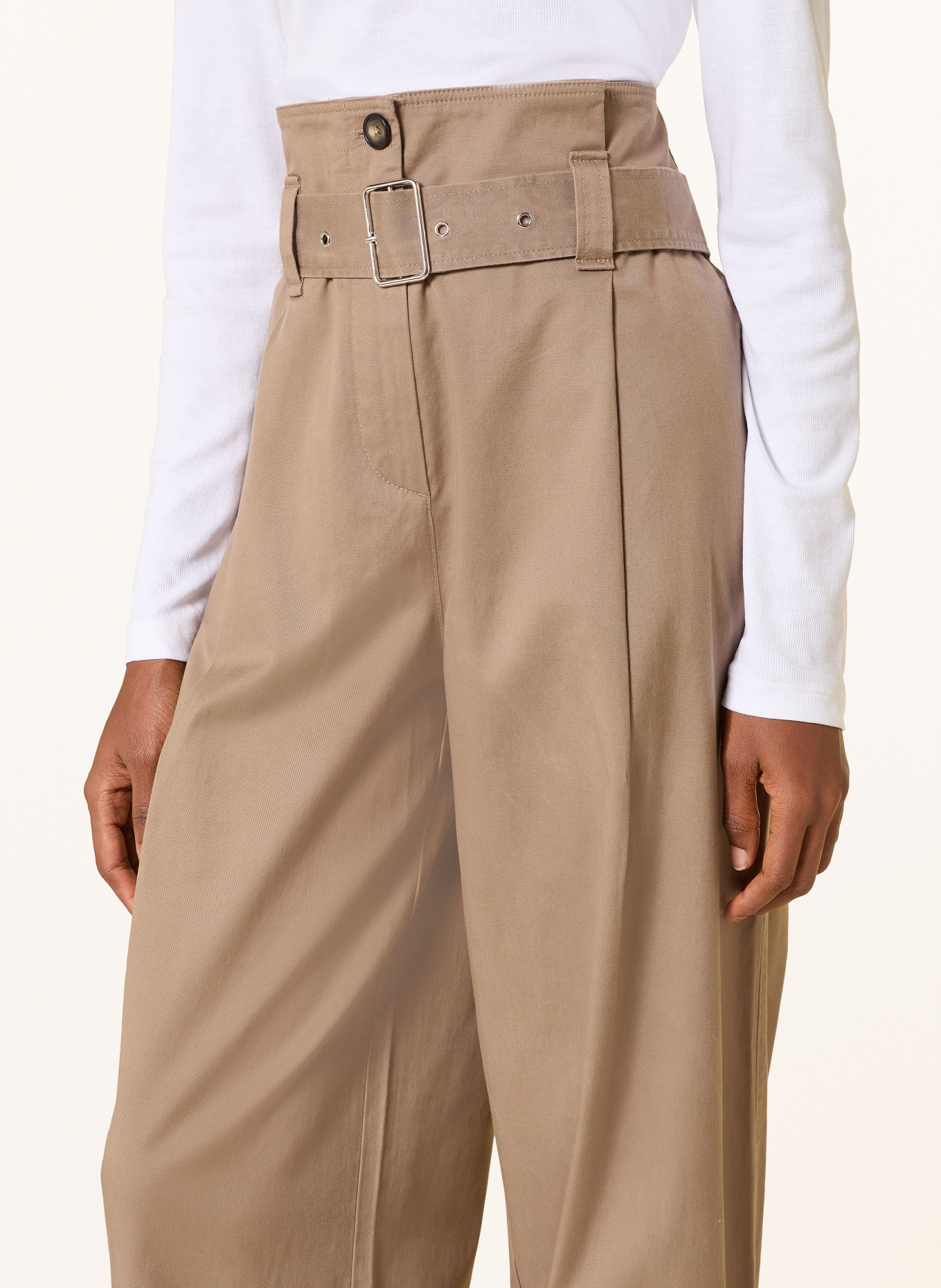 Marc O'Polo Pantalon paperbag: BEIGE