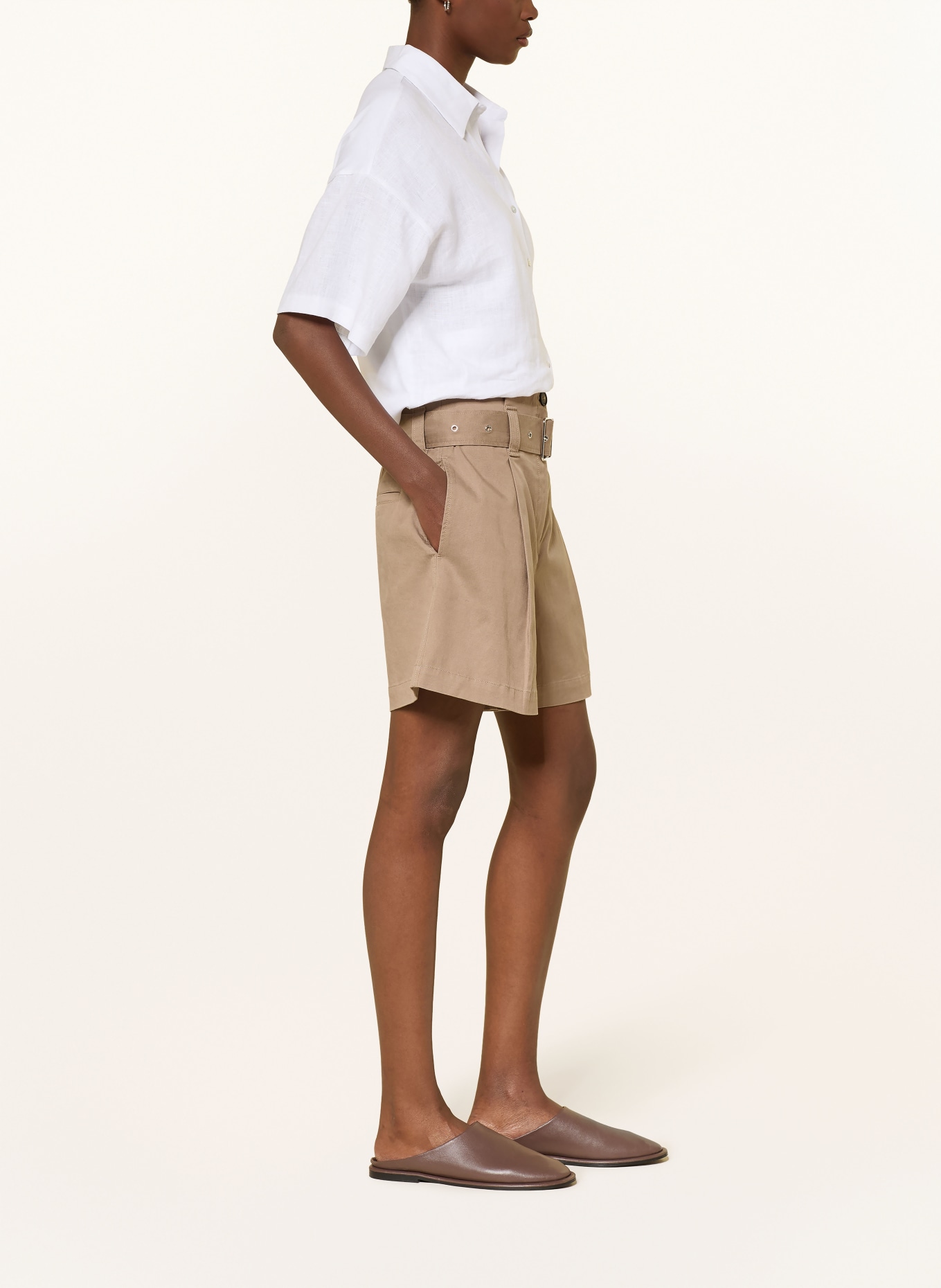 Marc O'Polo Paperbag-Shorts: BEIGE