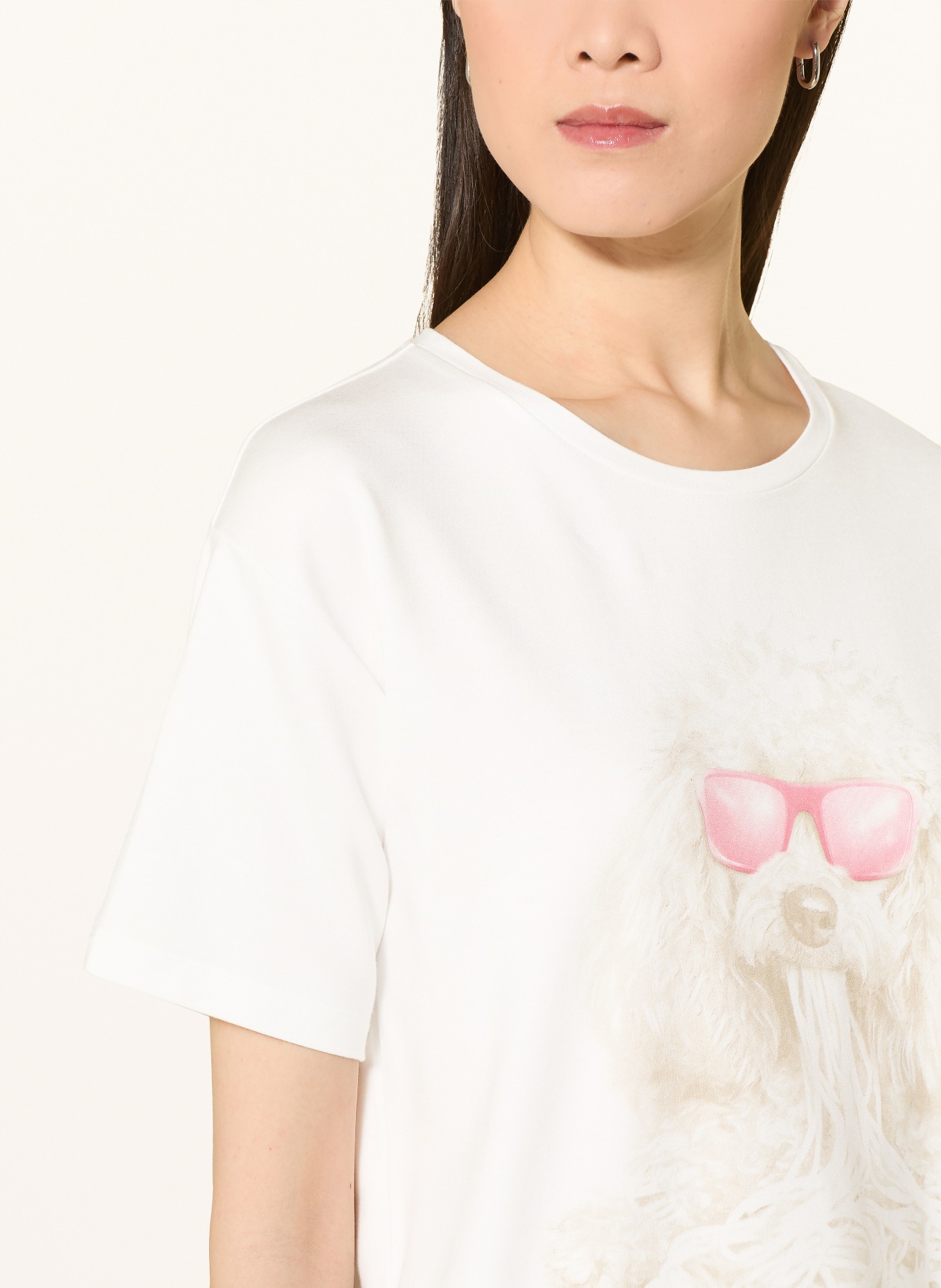 monari T-Shirt: WEISS / ROSA / BEIGE