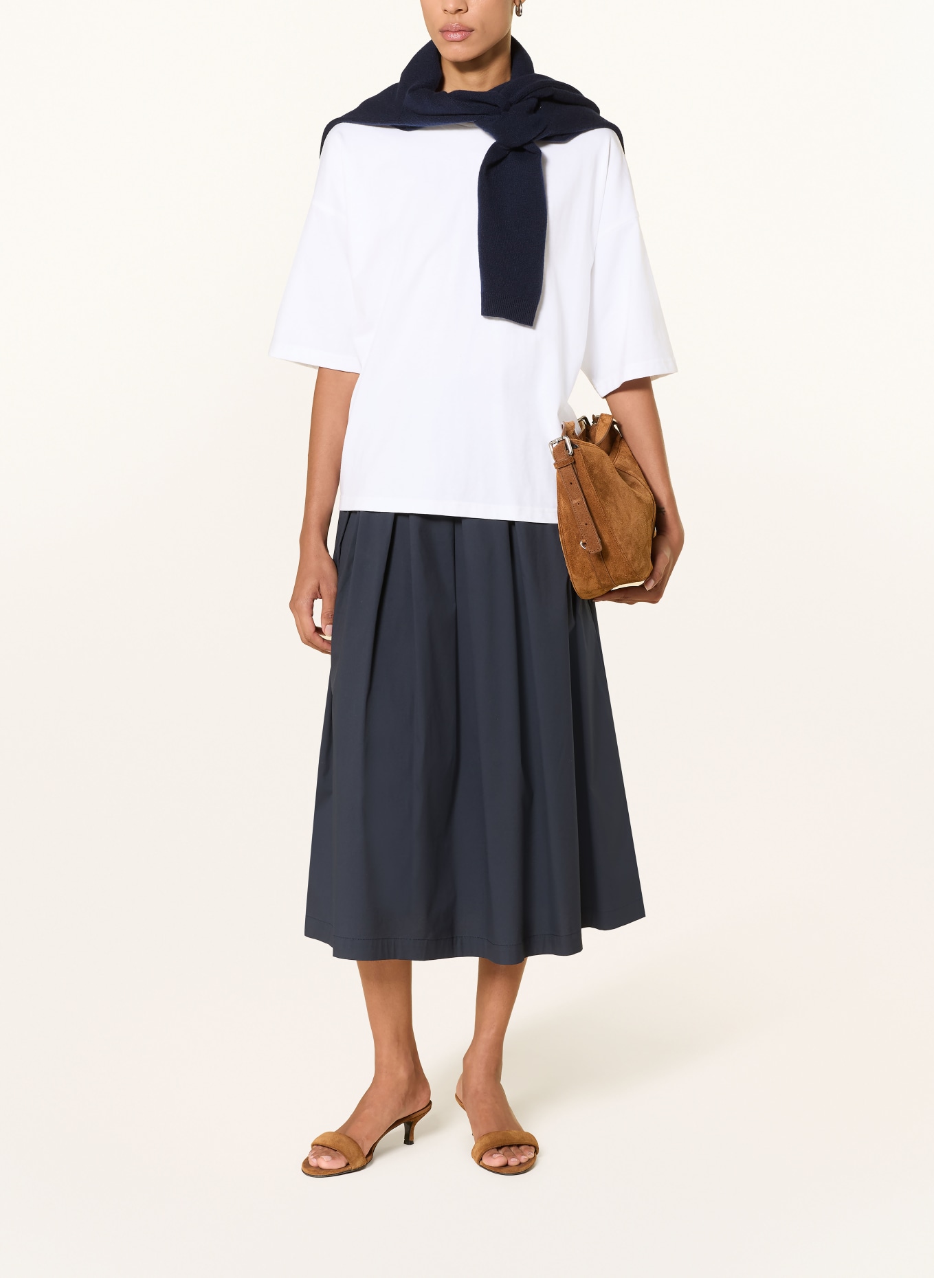 0039 ITALY Spódnica plisowana KYLIE: GRANATOWY