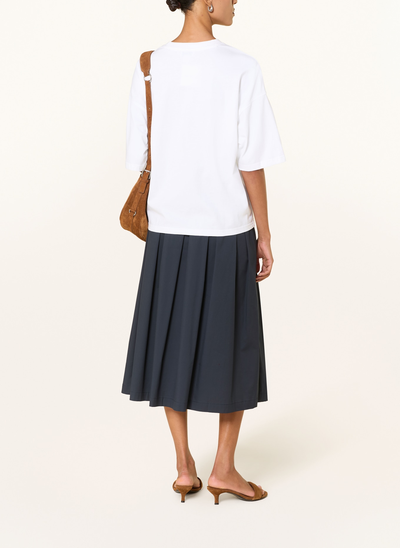 0039 ITALY Spódnica plisowana KYLIE: GRANATOWY