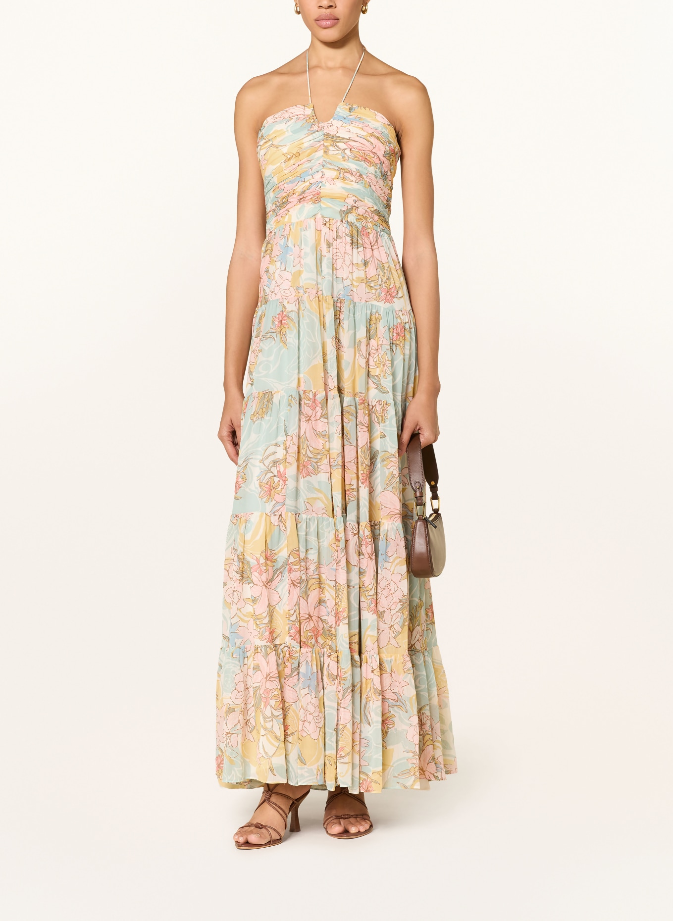 LAUREN RALPH LAUREN Abendkleid: GELB / ROSA / BLAU