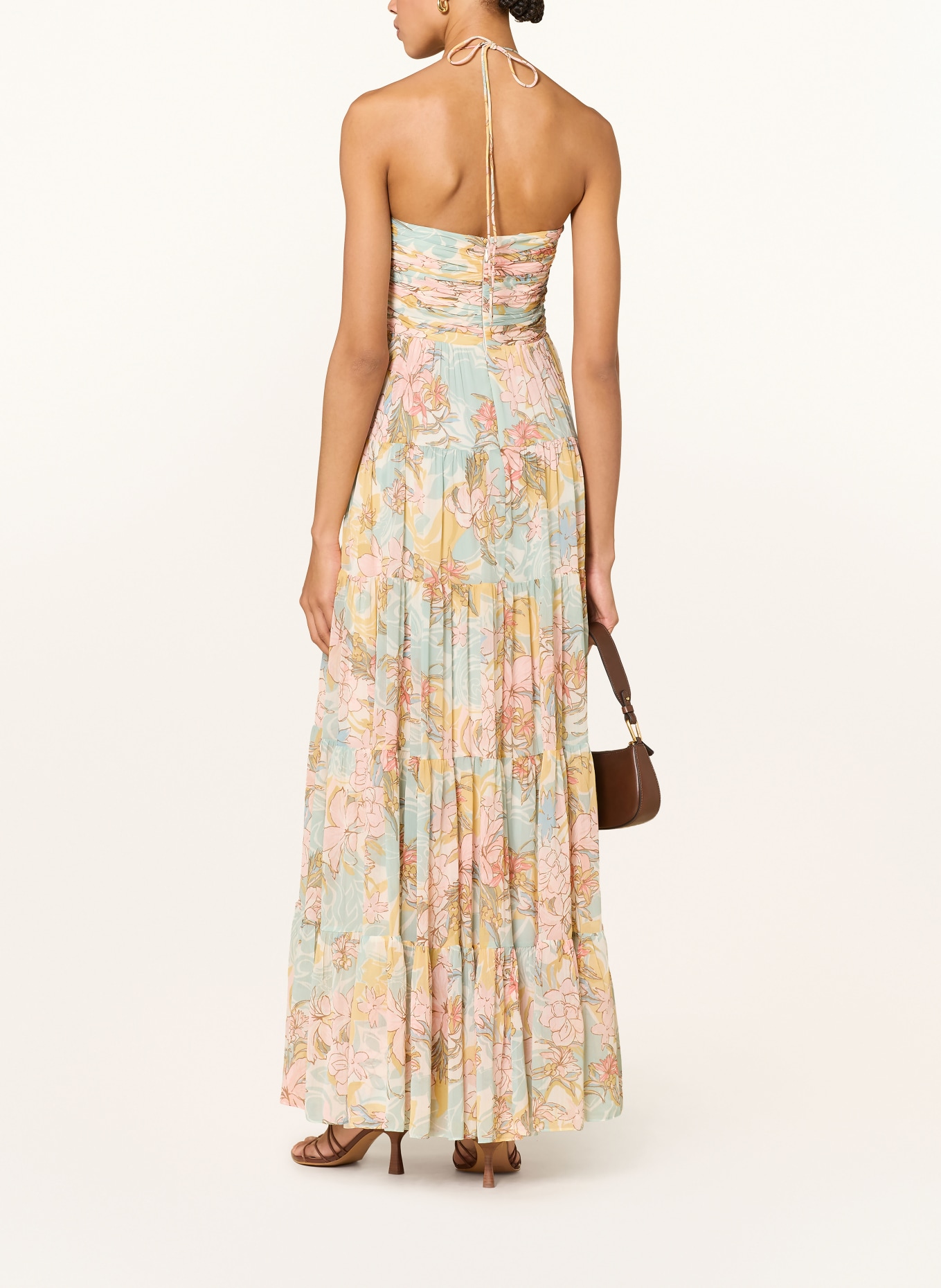 LAUREN RALPH LAUREN Abendkleid: GELB / ROSA / BLAU