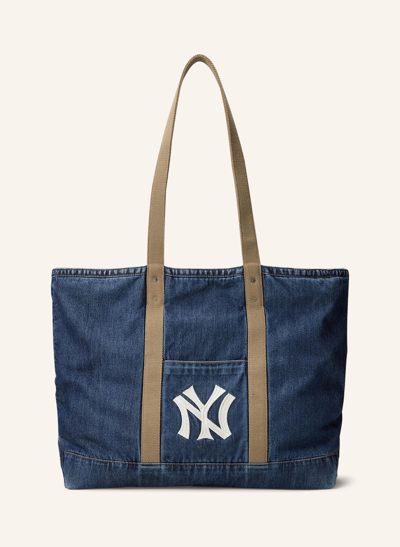 POLO RALPH LAUREN Jeans-Shopper: DUNKELBLAU / COGNAC