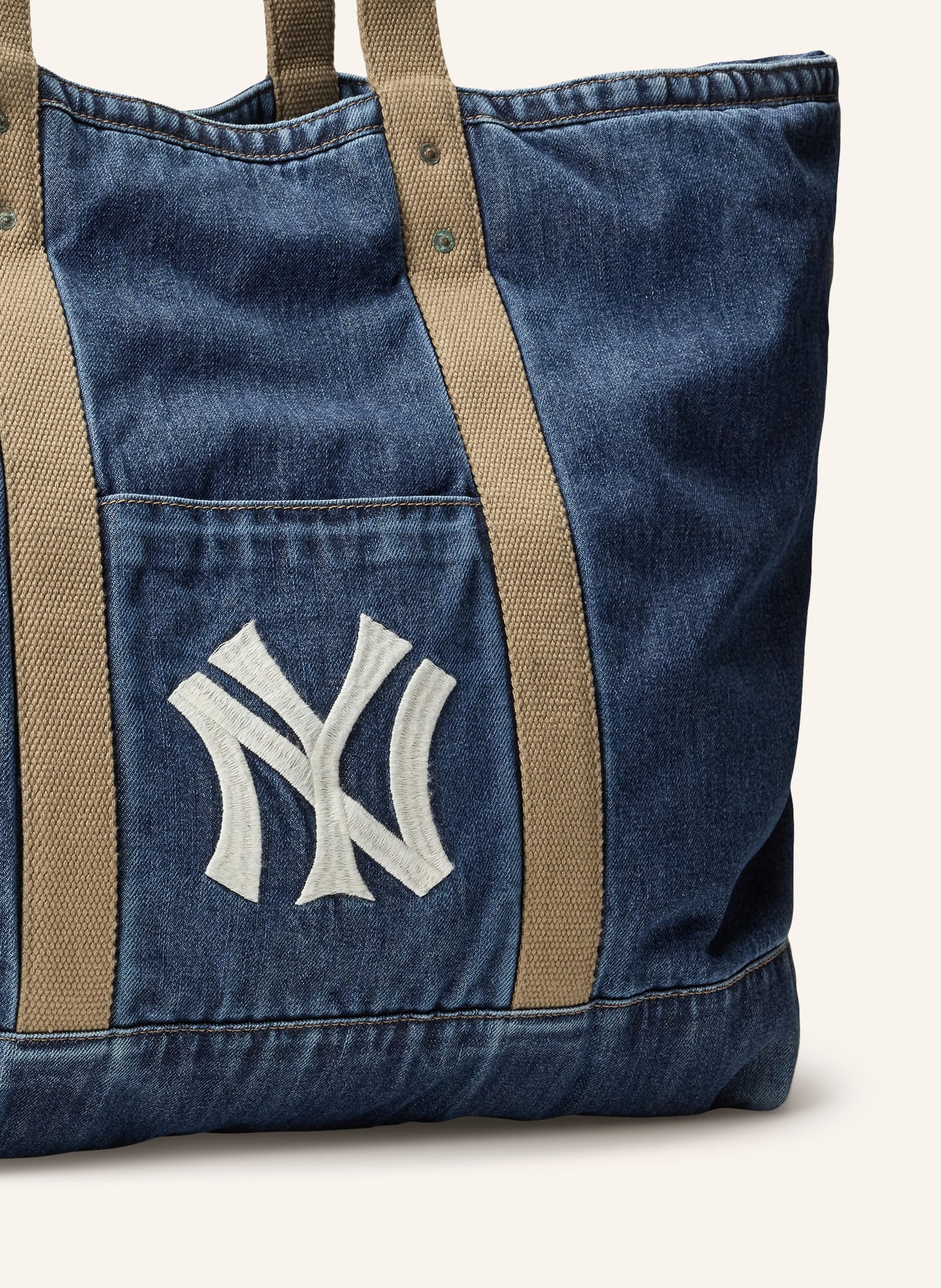 POLO RALPH LAUREN Jeans-Shopper: DUNKELBLAU / COGNAC