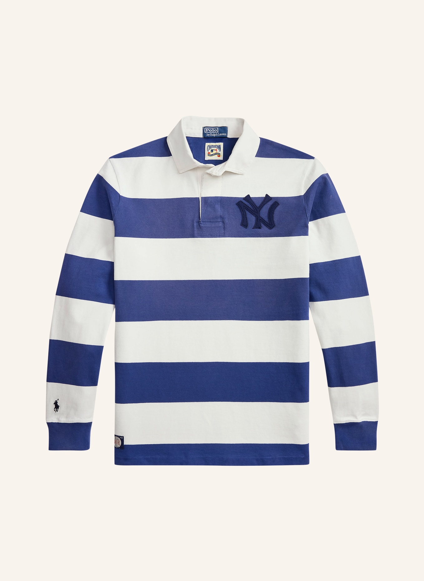 POLO RALPH LAUREN Rugbyshirt: WEISS / DUNKELBLAU