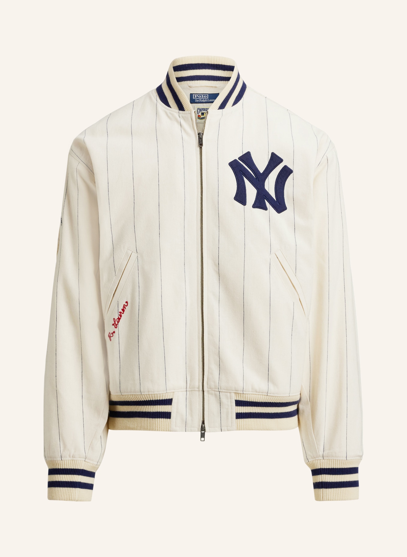 POLO RALPH LAUREN blouson: CRÈME / DONKERROOD / DONKERBLAUW