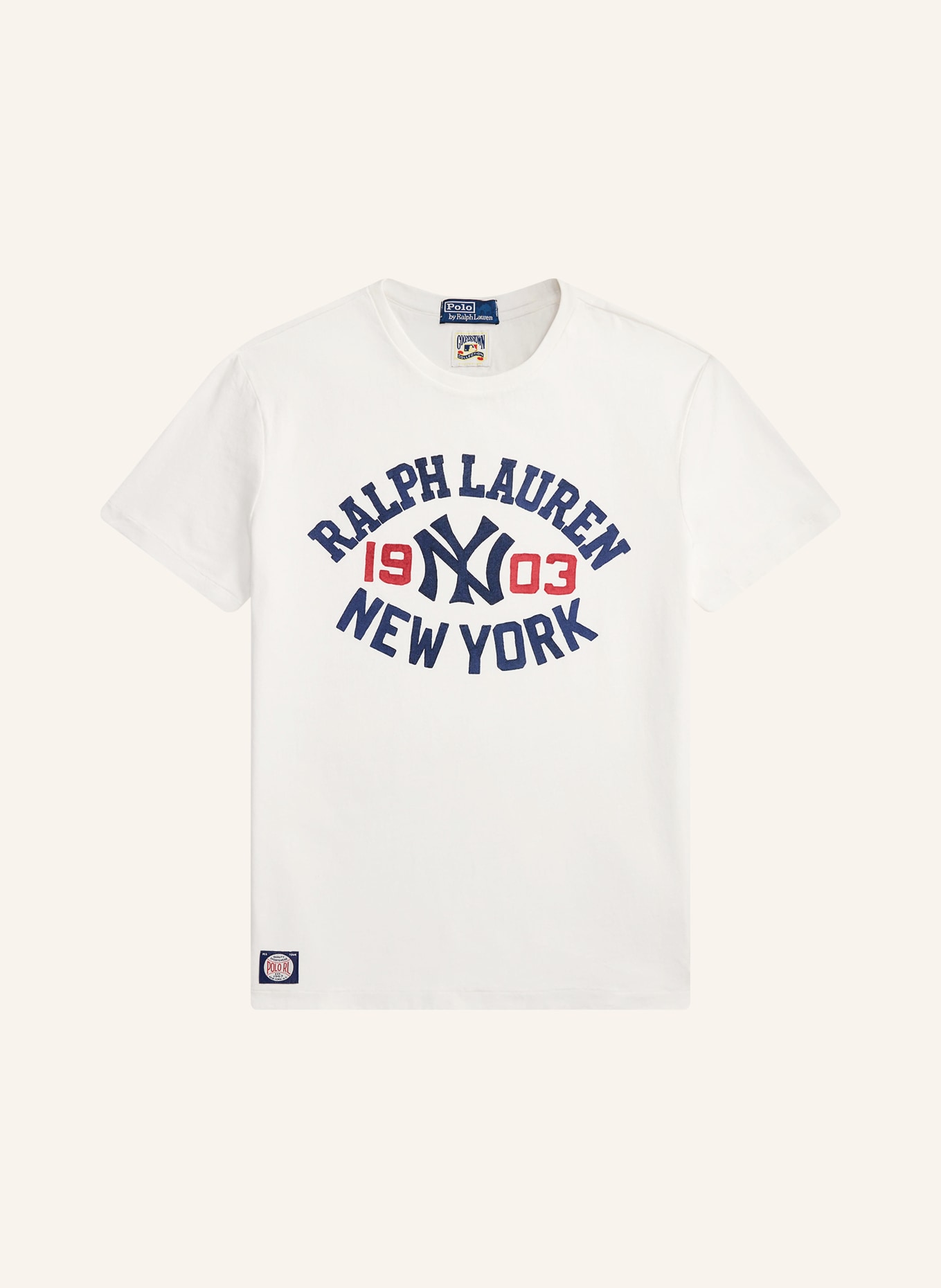 POLO RALPH LAUREN T-Shirt: WEISS / ROT / DUNKELBLAU