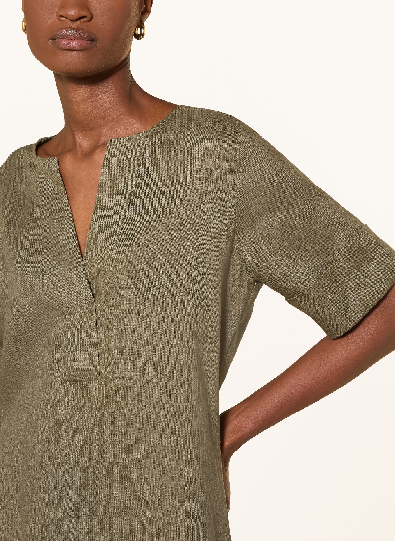 ANGOOR Leinenkleid EVELYN: KHAKI