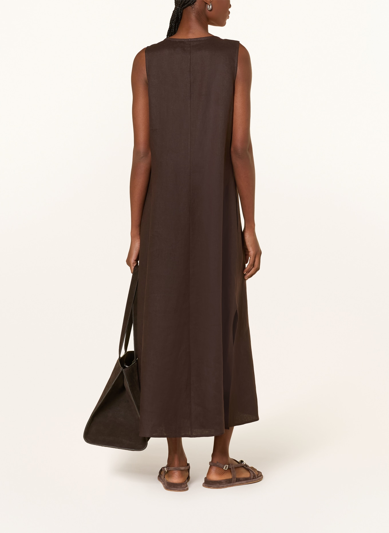 ANGOOR Leinenkleid FRANKA: DUNKELBRAUN