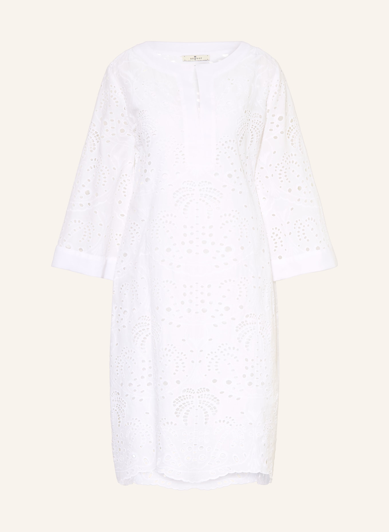 ANGOOR Kleid mit Lochspitze: WEISS