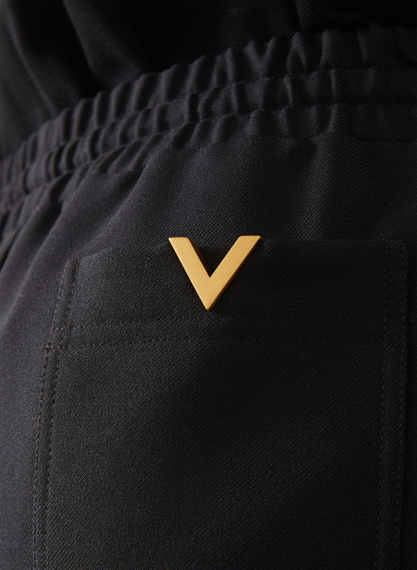 VALENTINO VGOLD-joggingbroek met galonstrepen: ZWART / BEIGE