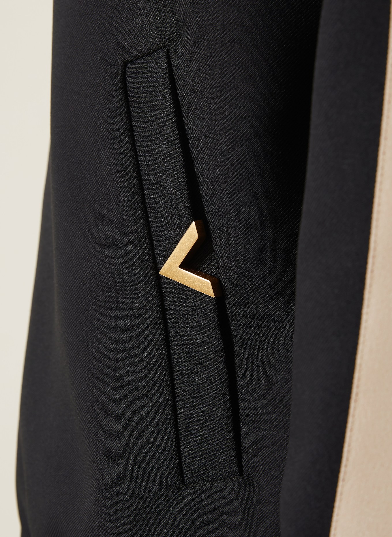 VALENTINO VGOLD-sweatjack met galonstrepen: ZWART / BEIGE