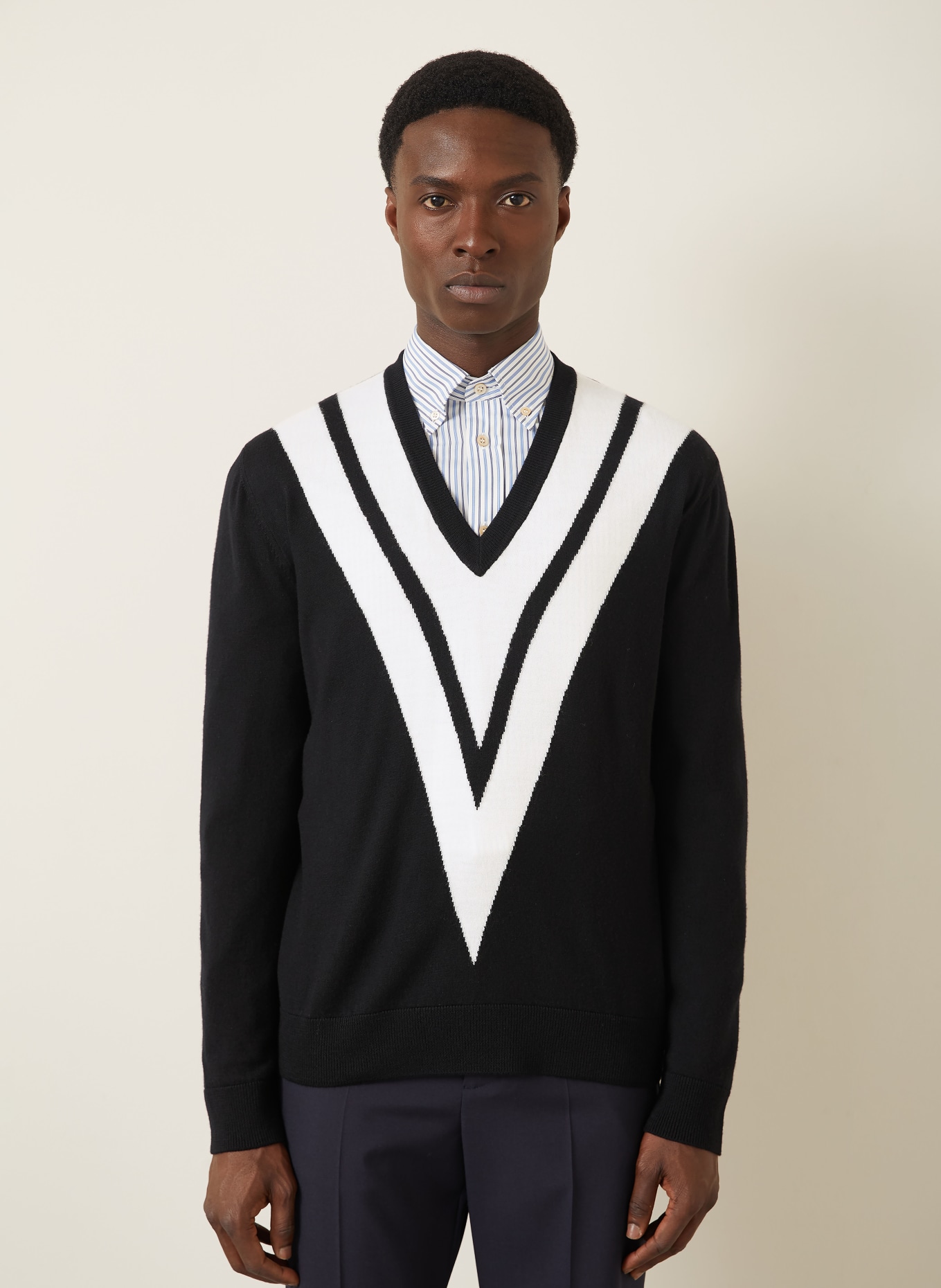 VALENTINO sweater: BLACK / WHITE