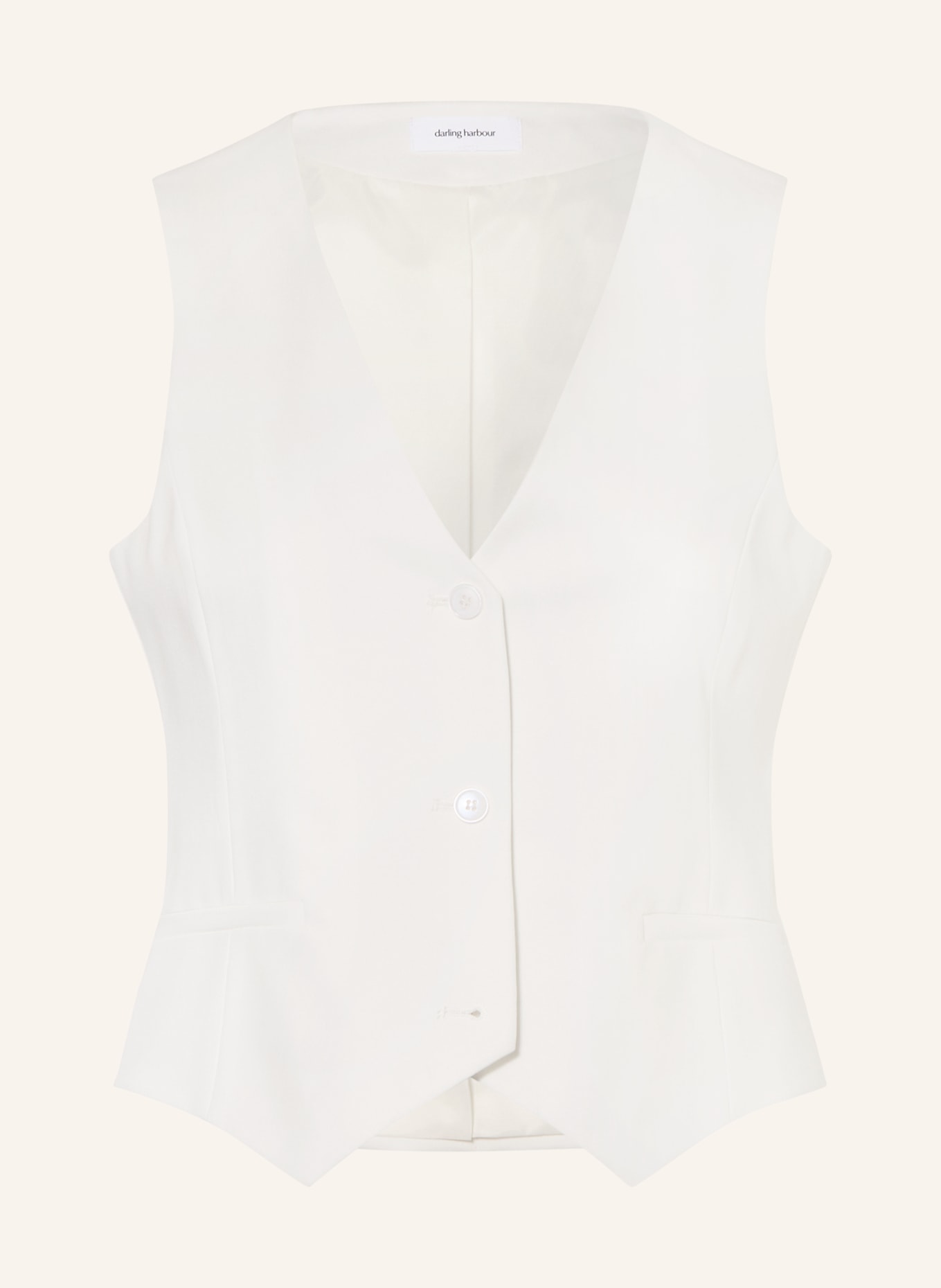 darling harbour blazer vest: ECRU
