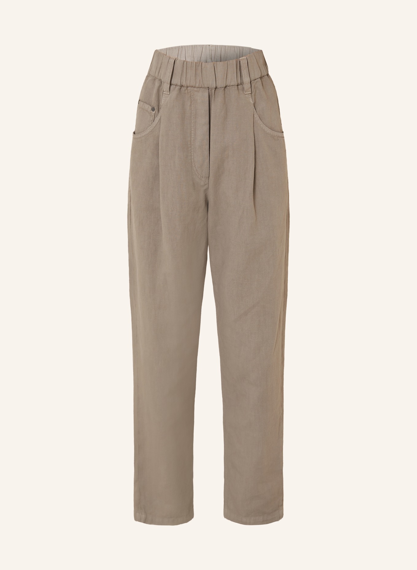 BRUNELLO CUCINELLI Jeans mom: C9325 EARTH BROWN