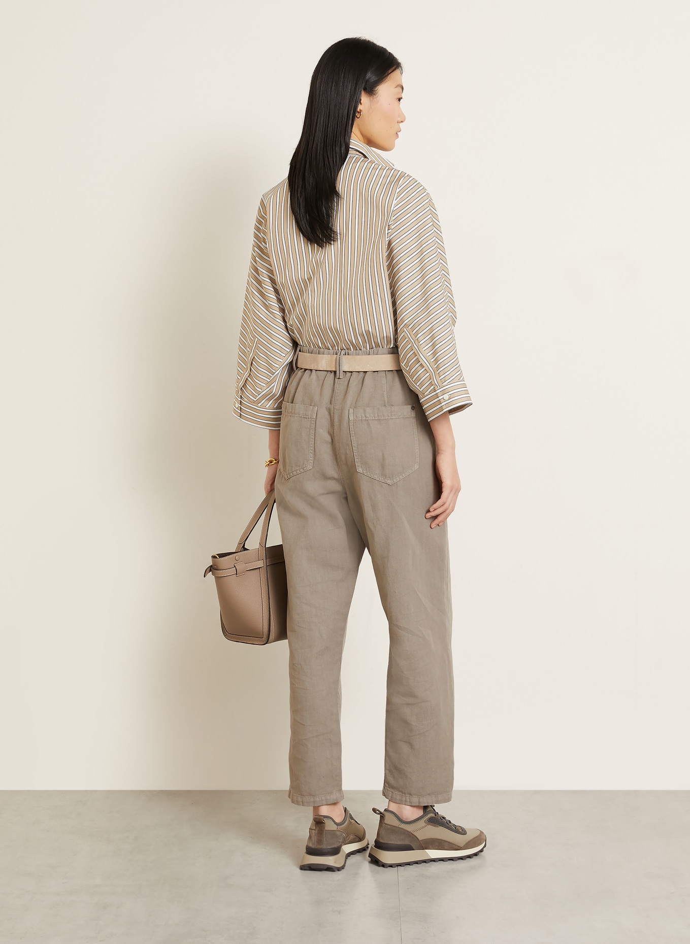 BRUNELLO CUCINELLI Jeans mom: C9325 EARTH BROWN