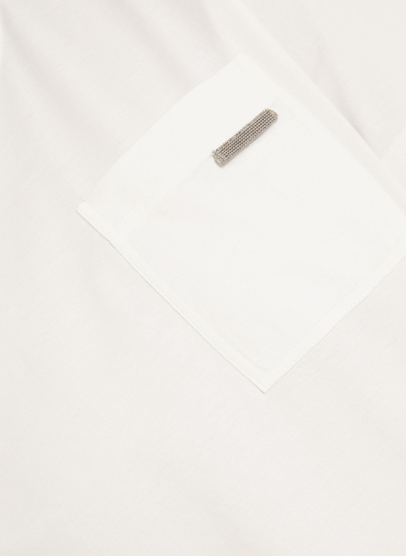 BRUNELLO CUCINELLI T-Shirt mit Schmucksteinen: WEISS