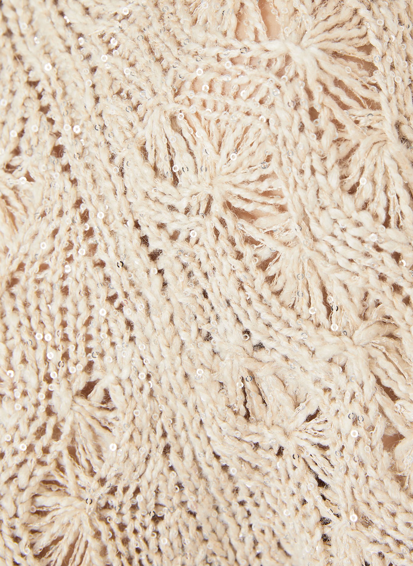 BRUNELLO CUCINELLI Pullover mit Seide und Pailletten: BEIGE