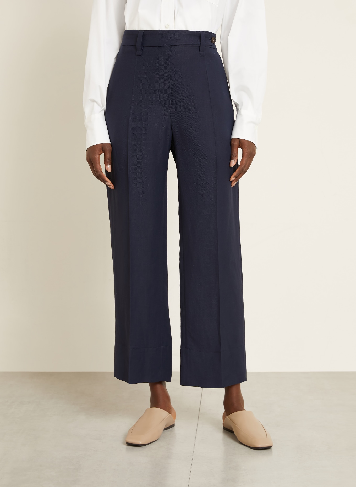 BRUNELLO CUCINELLI Pantalon 7/8: BLEU FONCÉ