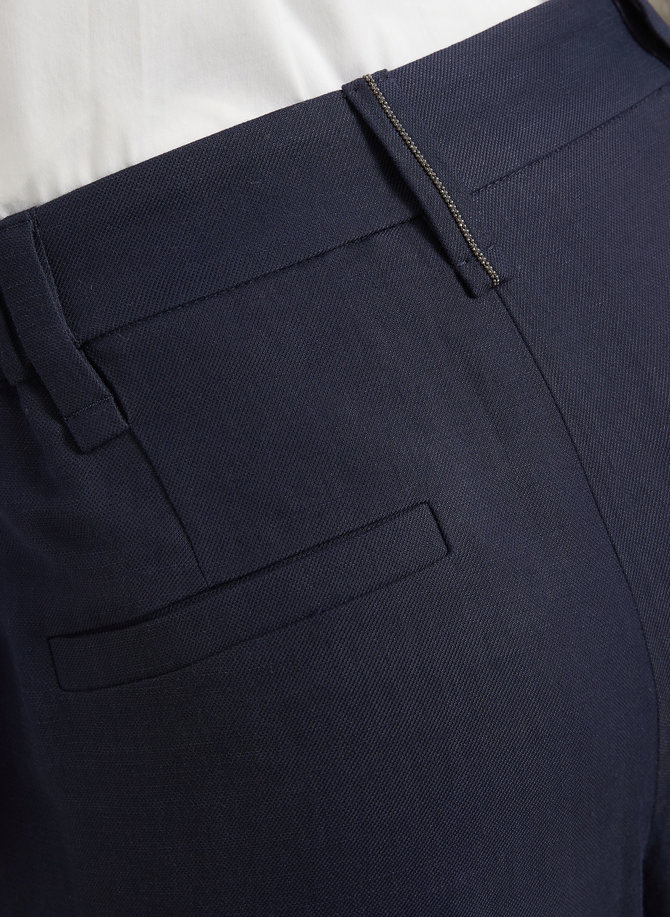 BRUNELLO CUCINELLI Pantalon 7/8: BLEU FONCÉ