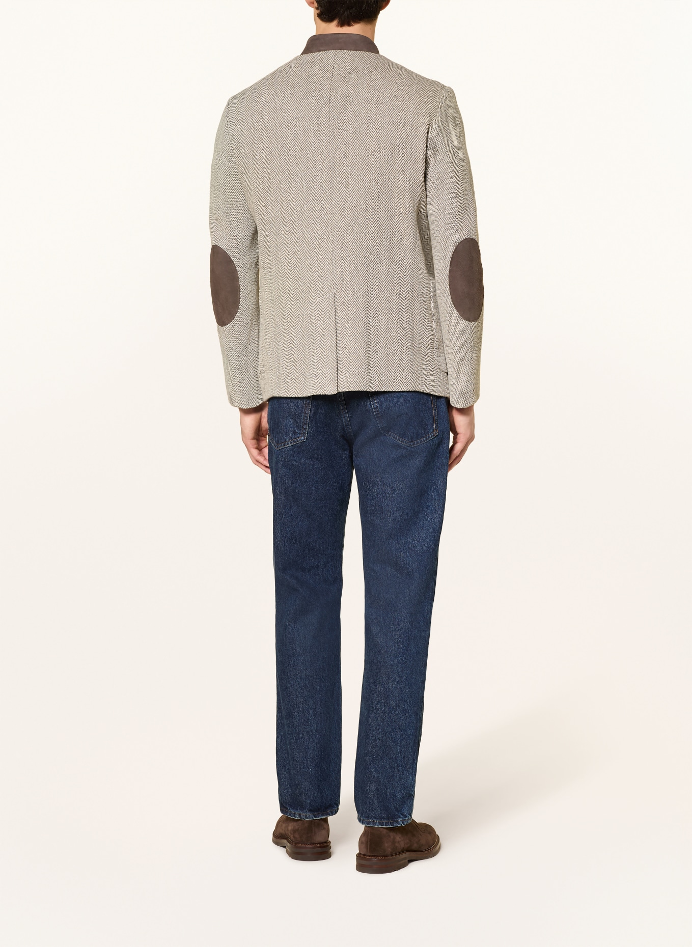 Luis Trenker Janker LUSANDRO: TAUPE / BROWN / CREAM