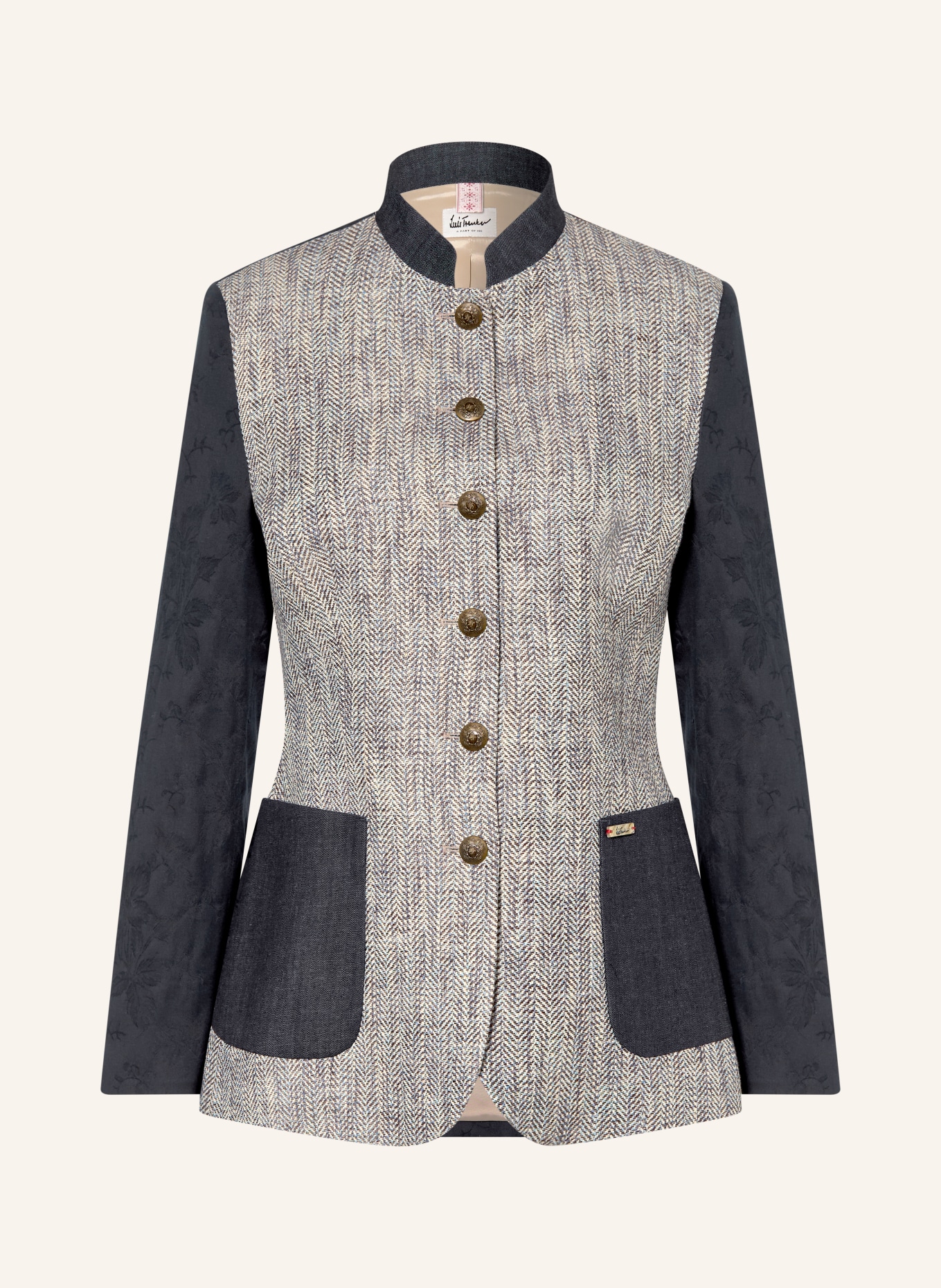 Luis Trenker Blazer LUREESE en mélange de matières: BLEU FONCÉ / MARRON / BLEU GRIS