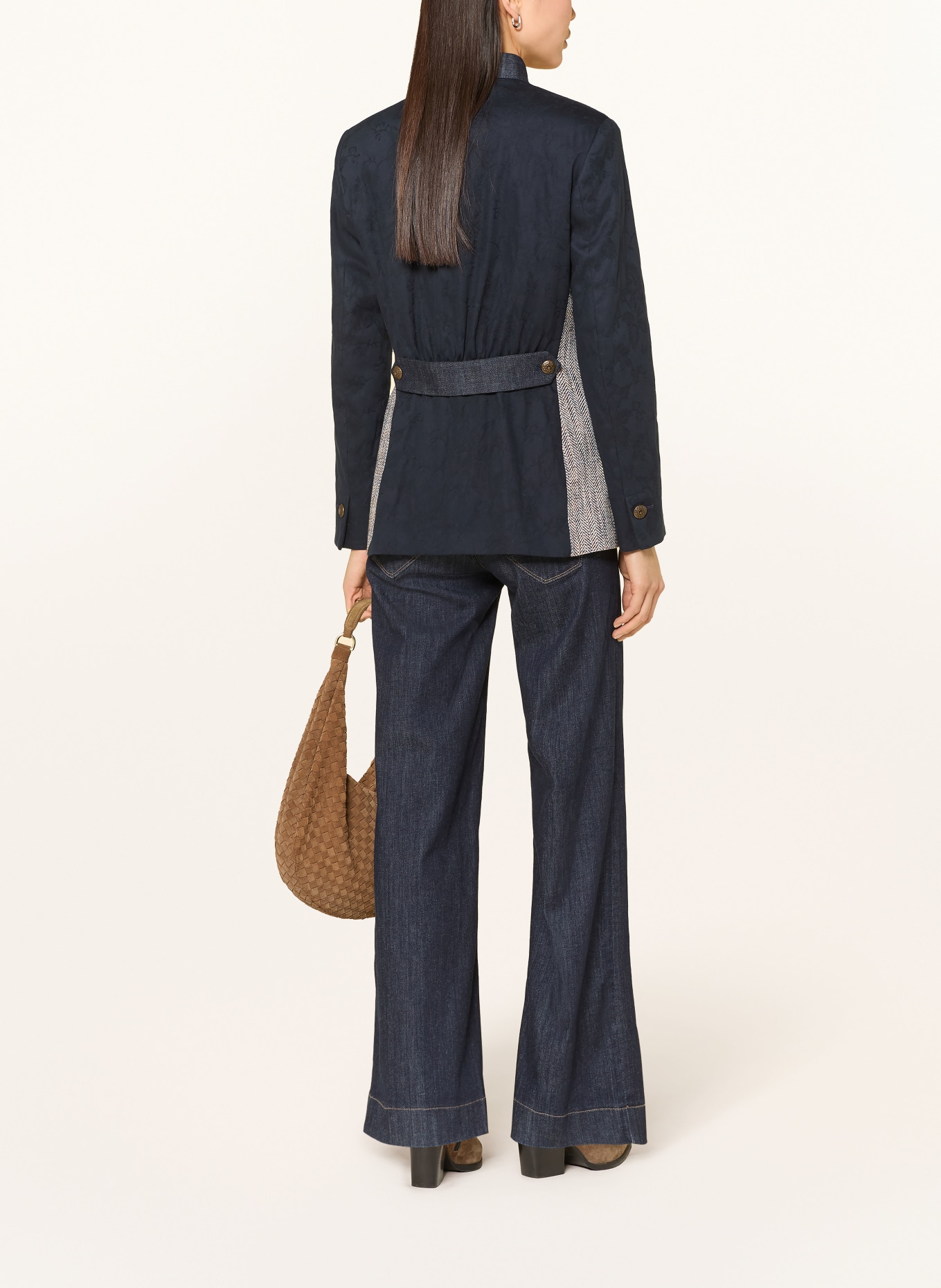 Luis Trenker Blazer LUREESE en mélange de matières: BLEU FONCÉ / MARRON / BLEU GRIS