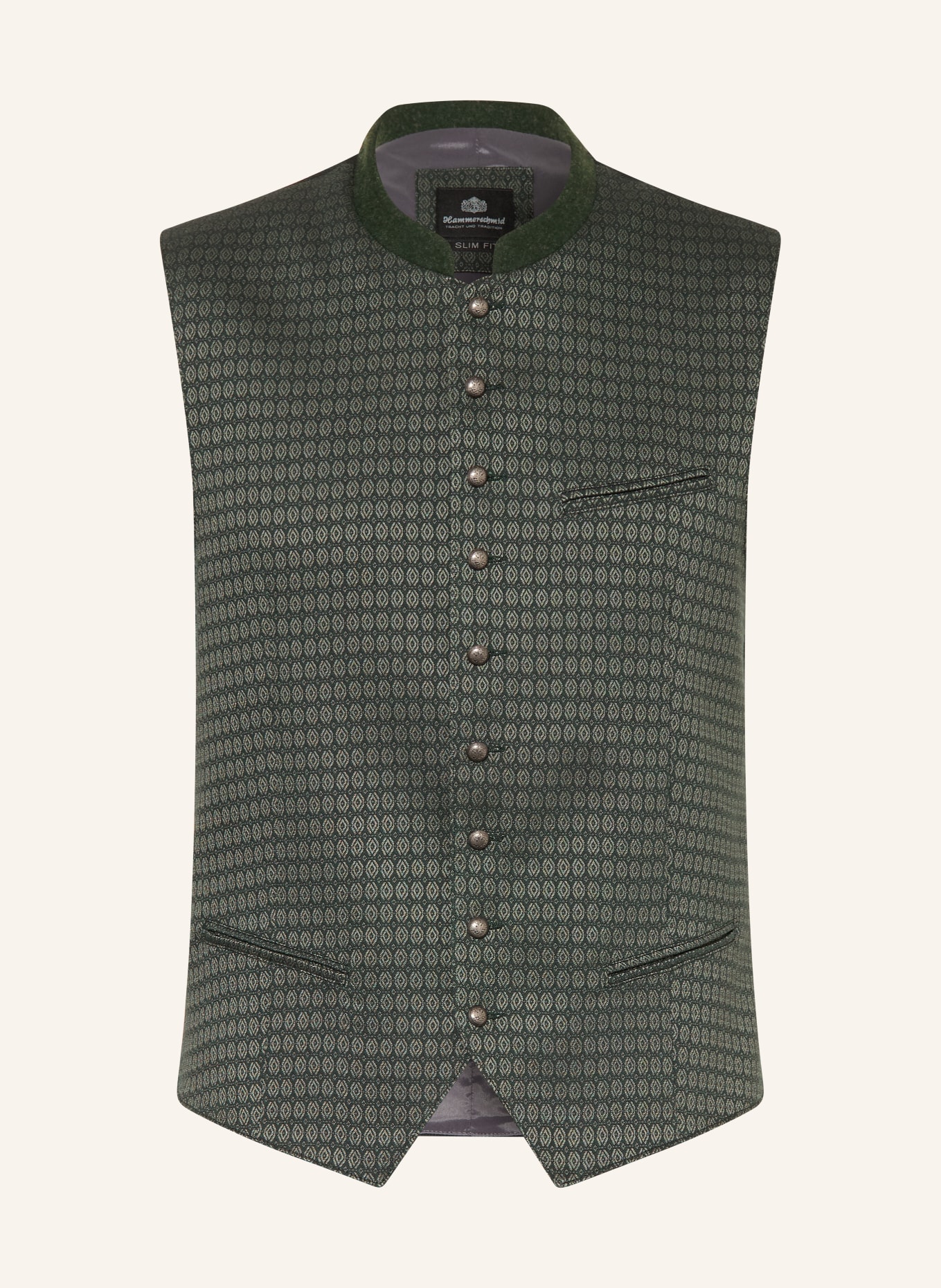 Hammerschmid Traditional vest NORBERT Slim Fit: DARK GREEN