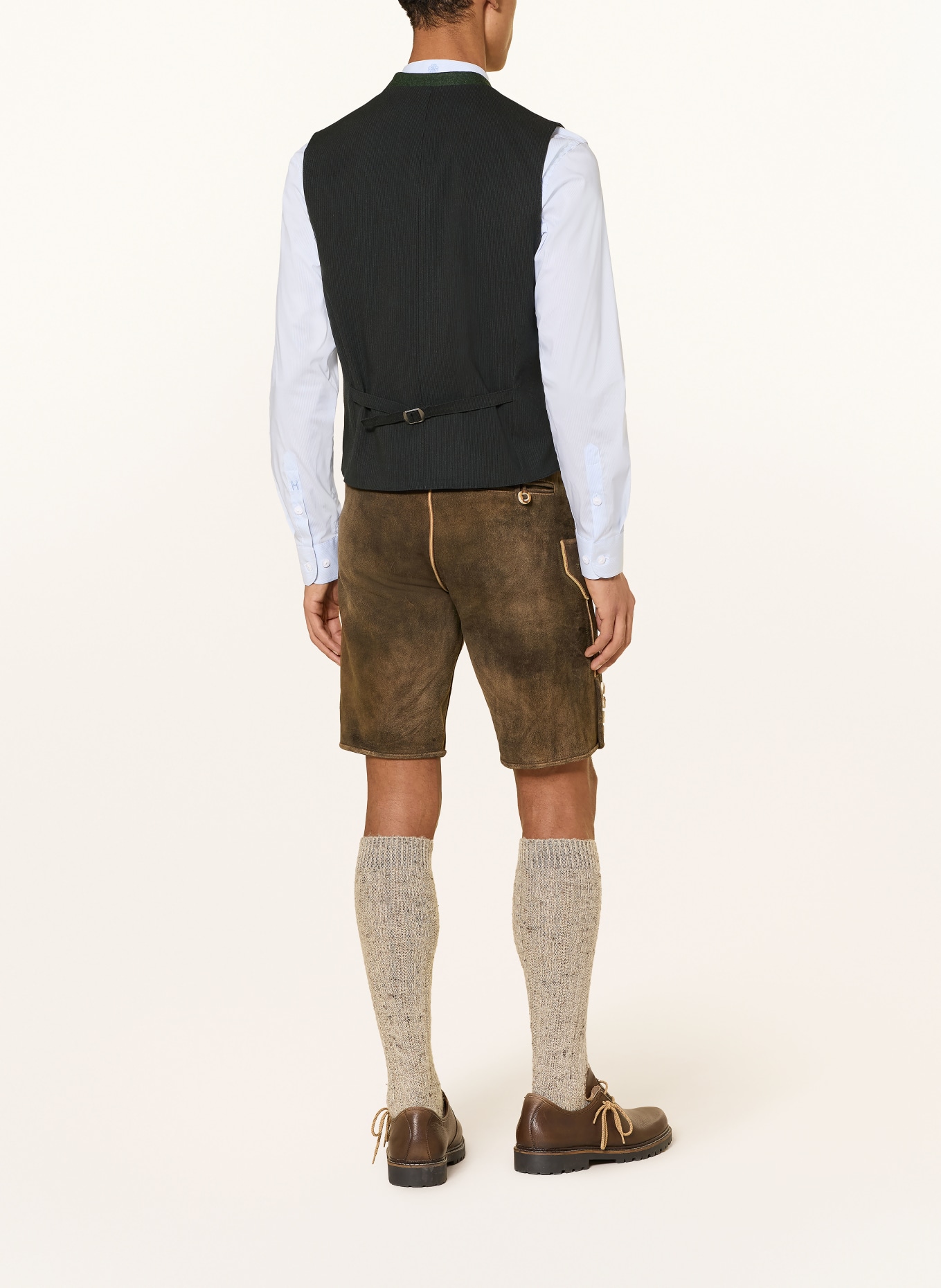 HIRSCHER Pantalon en cuir BURGHAUSEN: MARRON FONCÉ