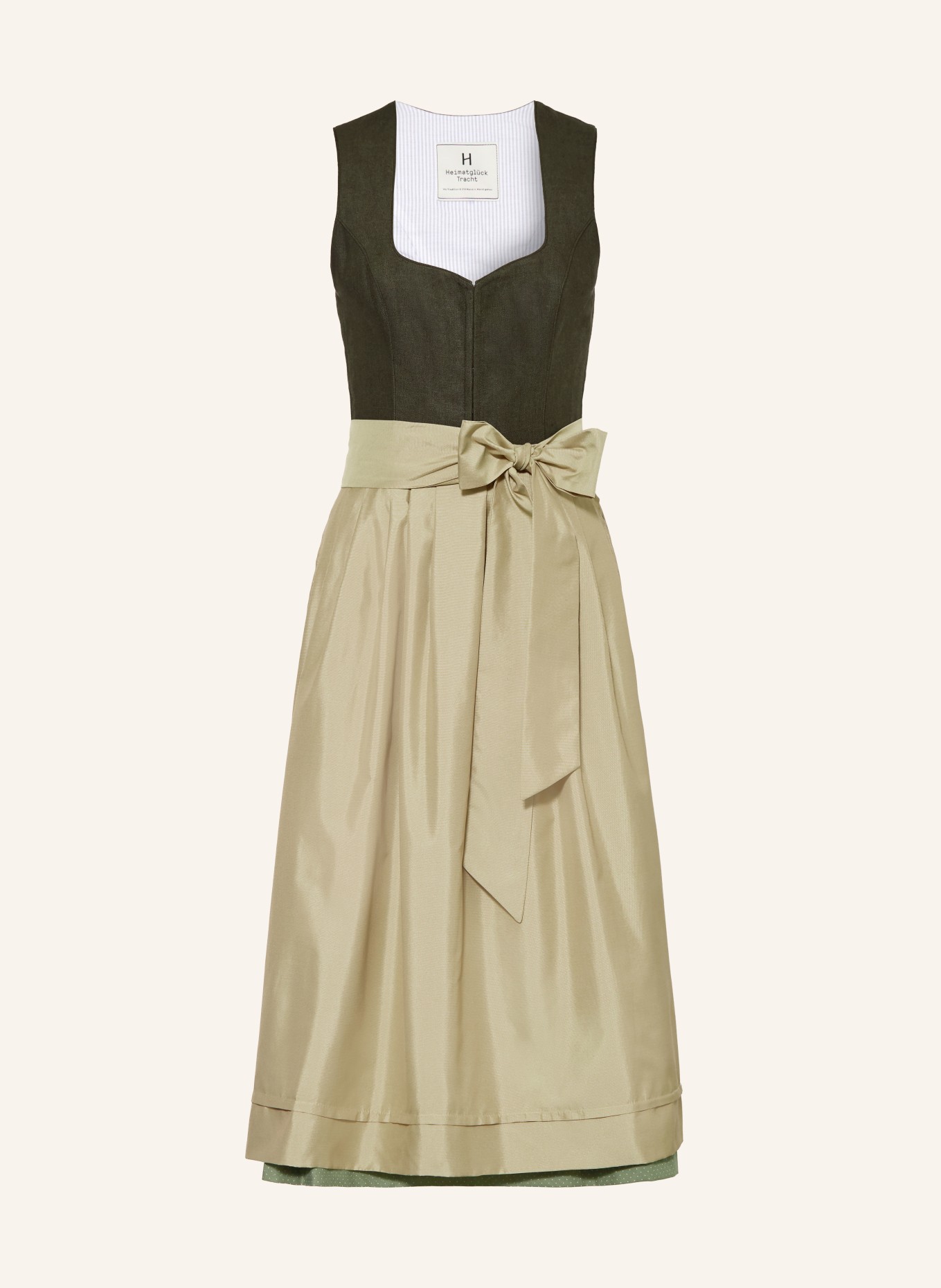 Heimatglück Tracht Dirndl LISELOTTE: GROEN / OLIVE / KAKI