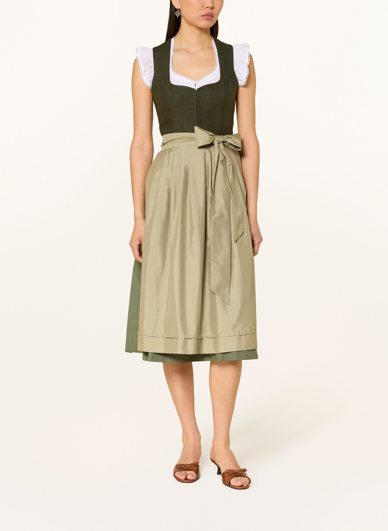 Heimatglück Tracht Dirndl LISELOTTE: GROEN / OLIVE / KAKI