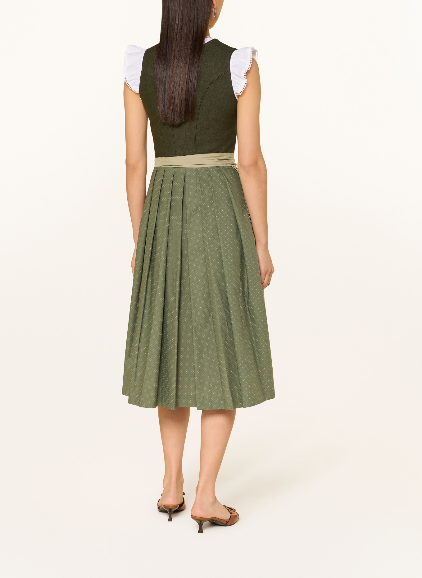Heimatglück Tracht Dirndl LISELOTTE: GROEN / OLIVE / KAKI