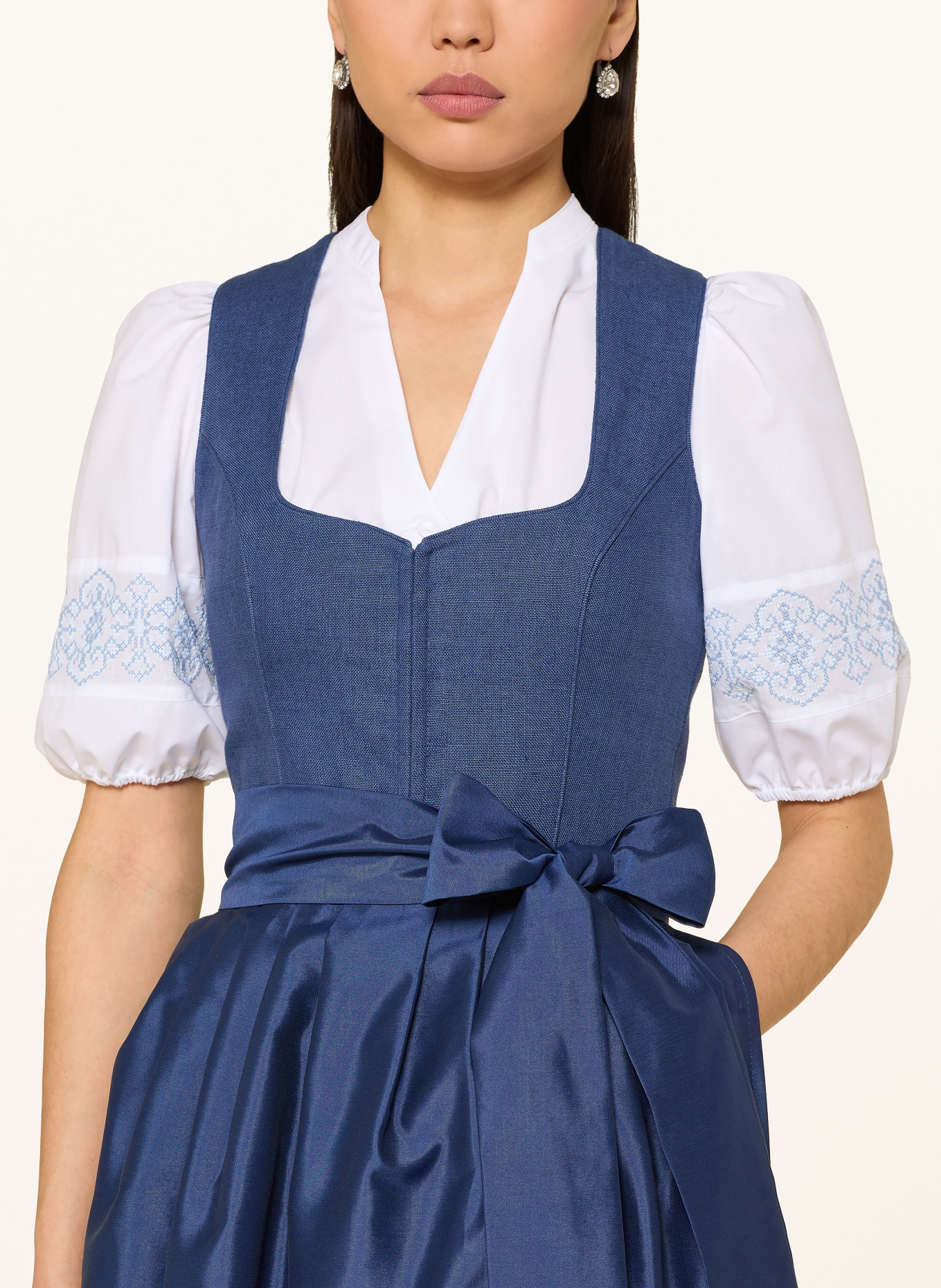 Heimatglück Tracht LISELOTTE Dirndl: BLUE / DARK BLUE