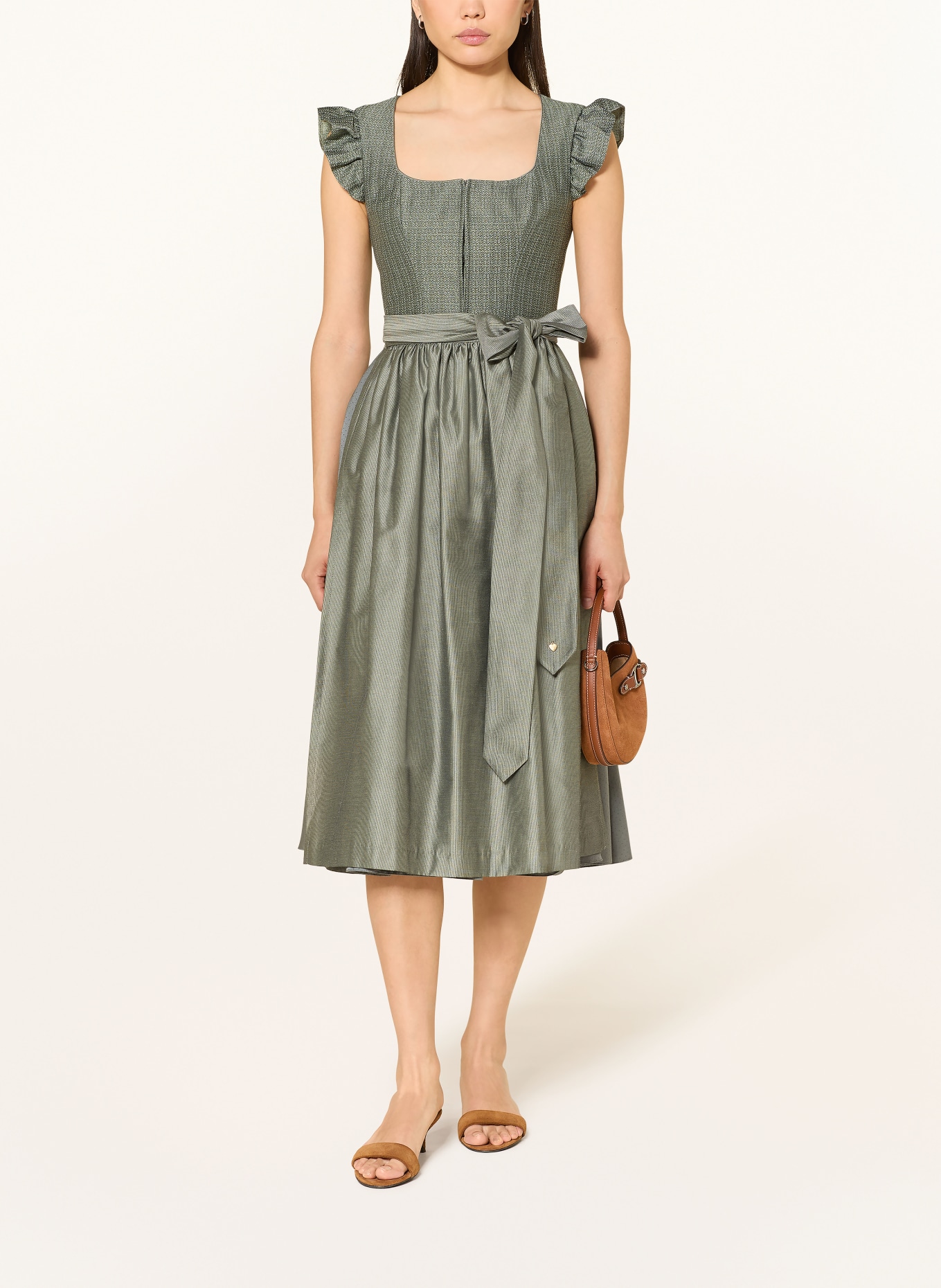 AlpenHERZ Sukienka FILIPPA: OLIWKOWY / NIEBIESKI