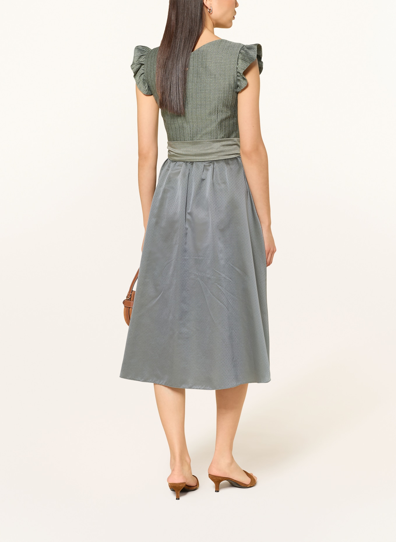 AlpenHERZ Sukienka FILIPPA: OLIWKOWY / NIEBIESKI